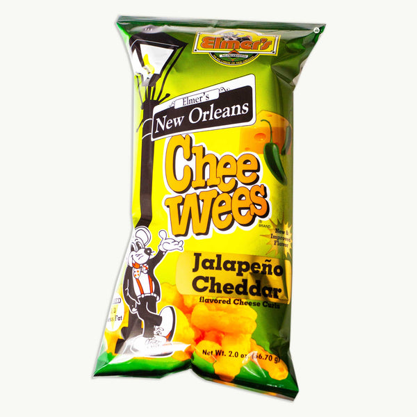 Elmer's Chee Wees Jalapeno Cheddar Cheese Curls 2oz – Noble Crunch