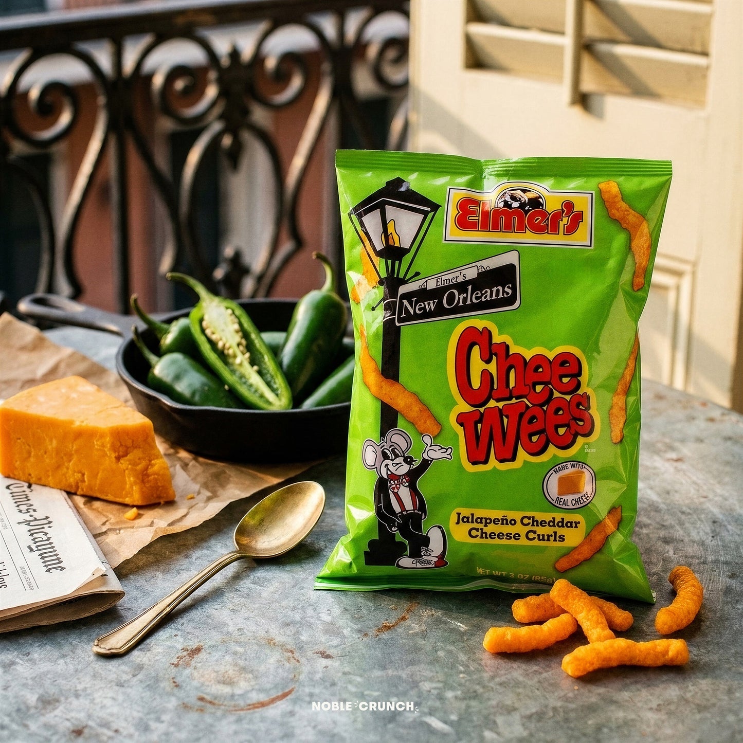 Elmer's Chee Wees Jalapeno Cheddar Cheese Curls 3oz