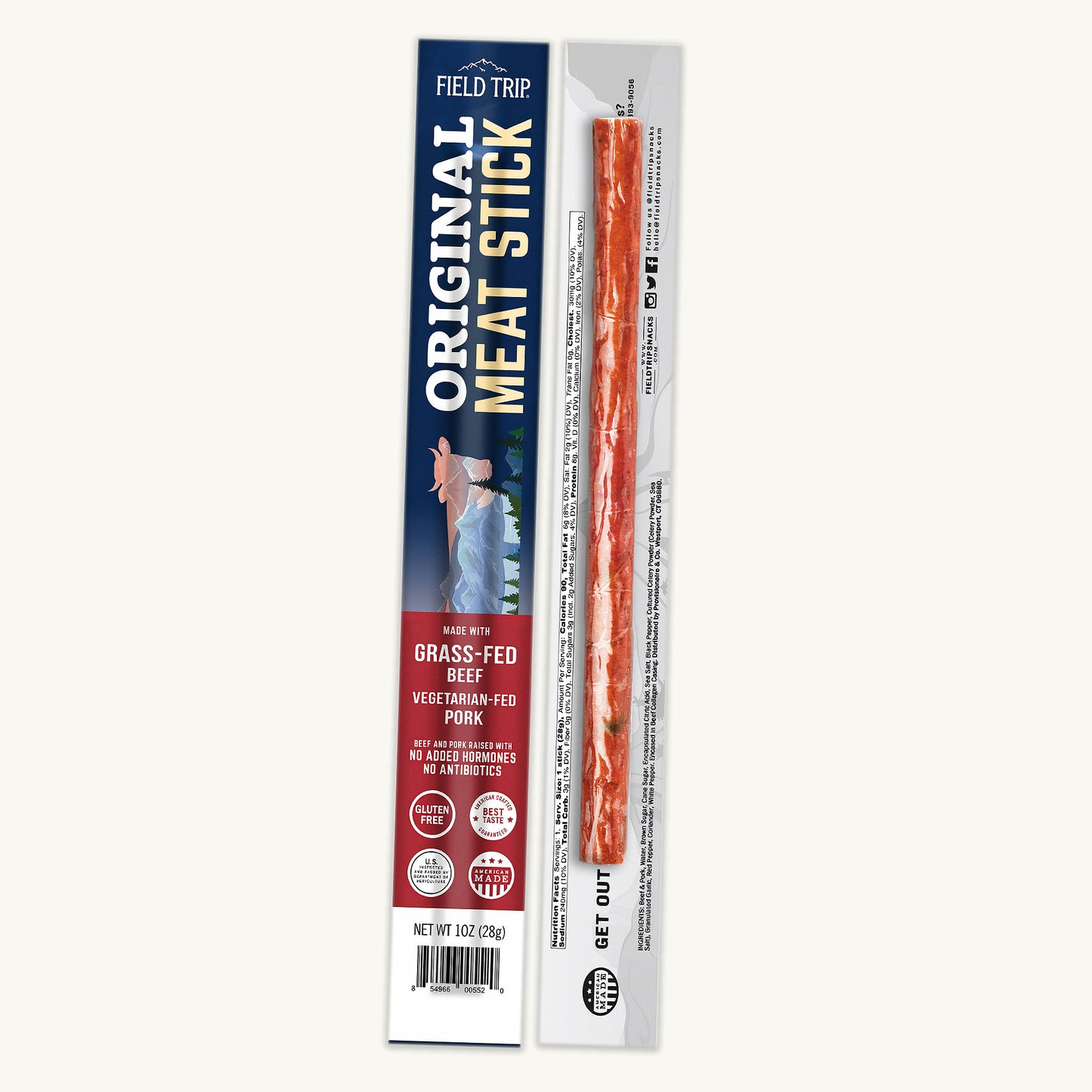 Field Trip Original Meat Stick Grass-Fed Beef Vegetarian-Fed Pork 1oz