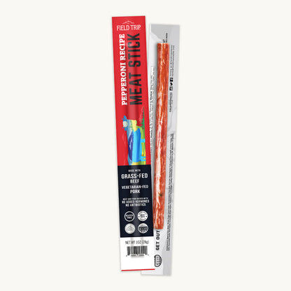 Field Trip Pepperoni Recipe Grass-Fed Beef Vegetarian-Fed Pork Meat Stick 1oz