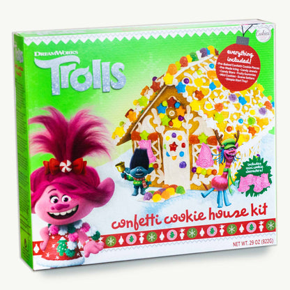 Trolls Christmas Confetti Cookie House Kit 29oz