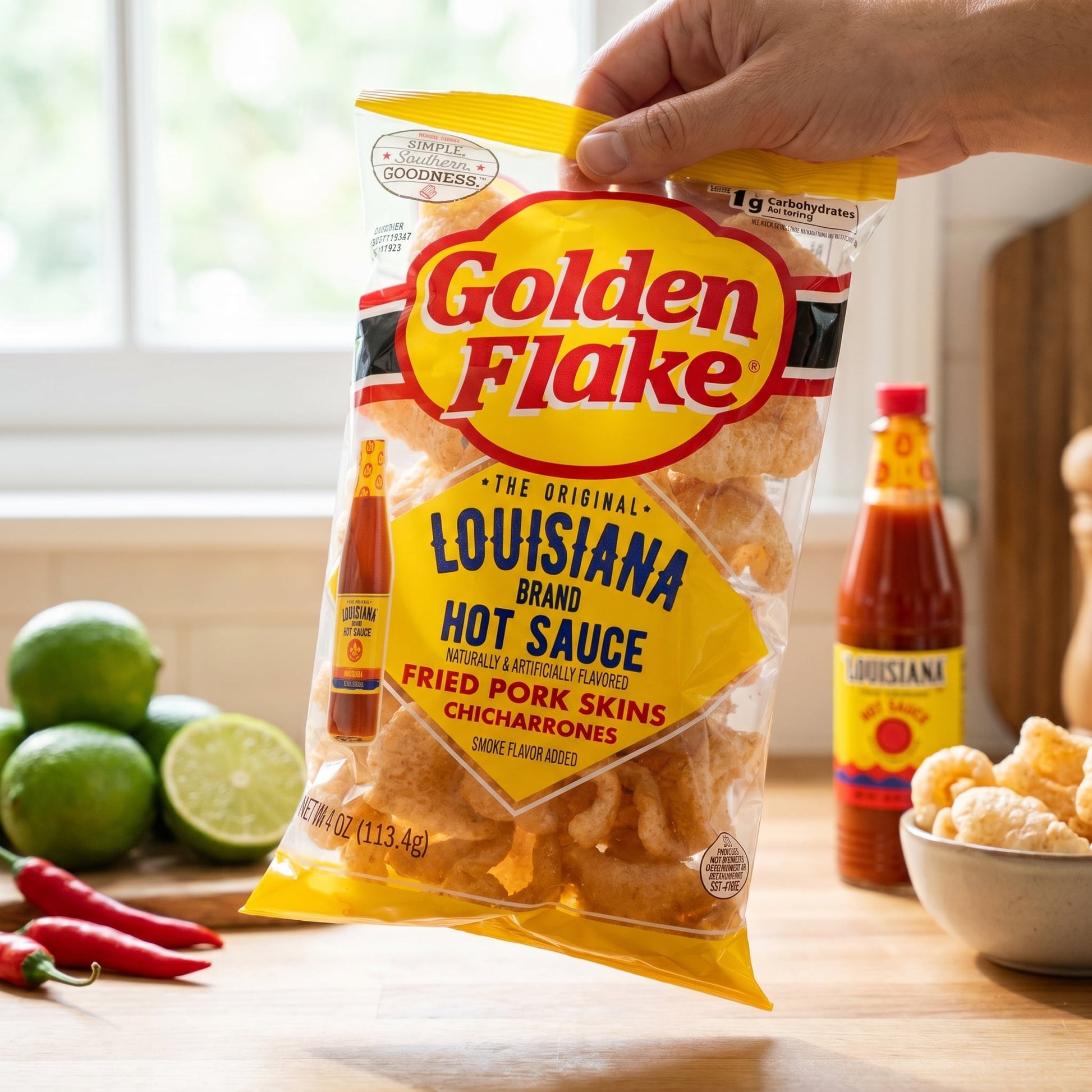 Golden Flake Chili Lime Fried Pork Skins Chicharrones 4oz — ugc scene