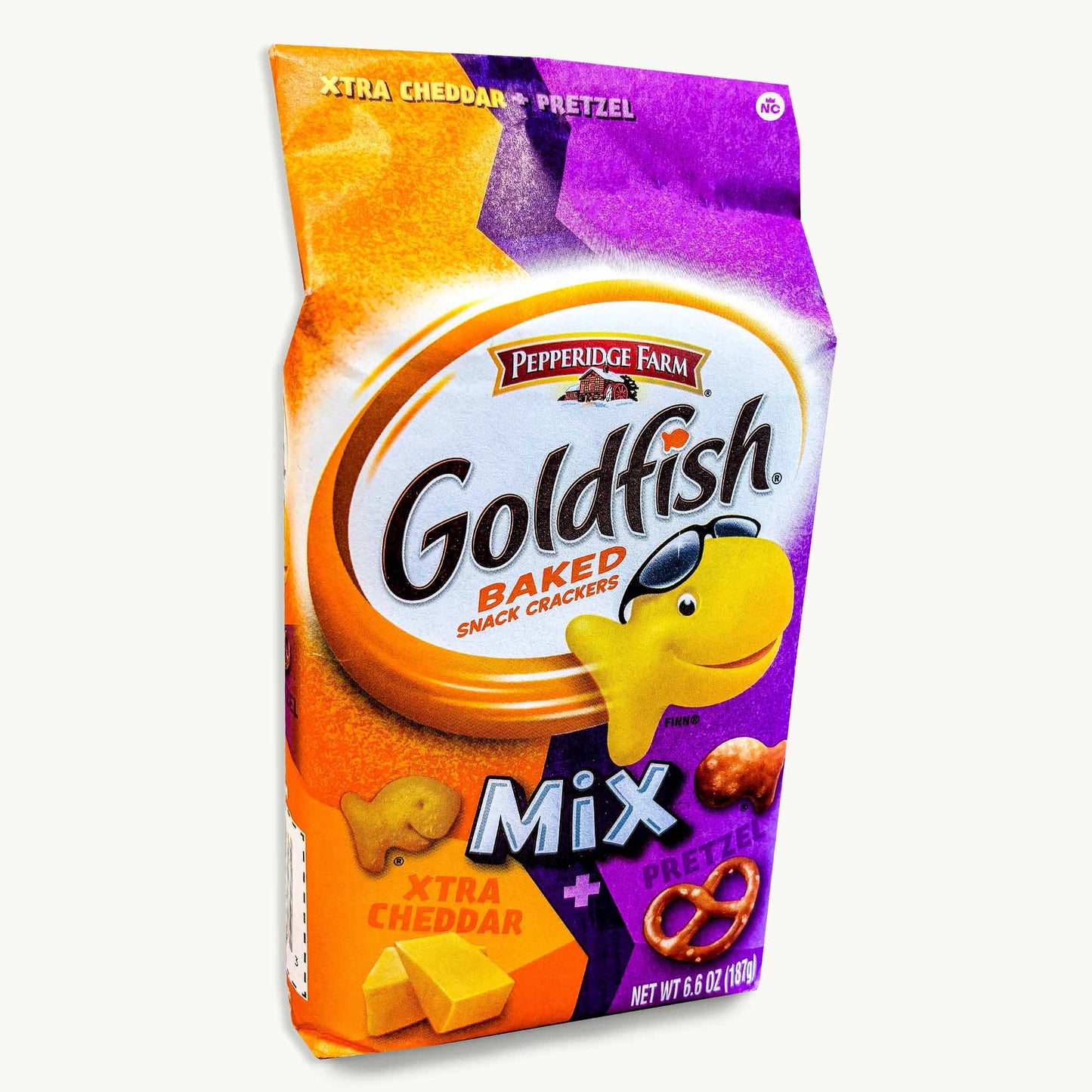 Pepperidge Farm Goldfish Mix Xtra Cheddar+ Pretzel Cheese Crackers 6.6oz