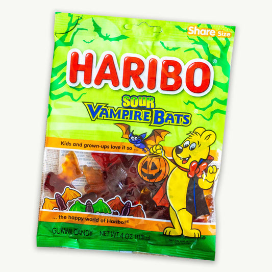 Haribo Sour Vampire Bats Gummy Candy 4oz