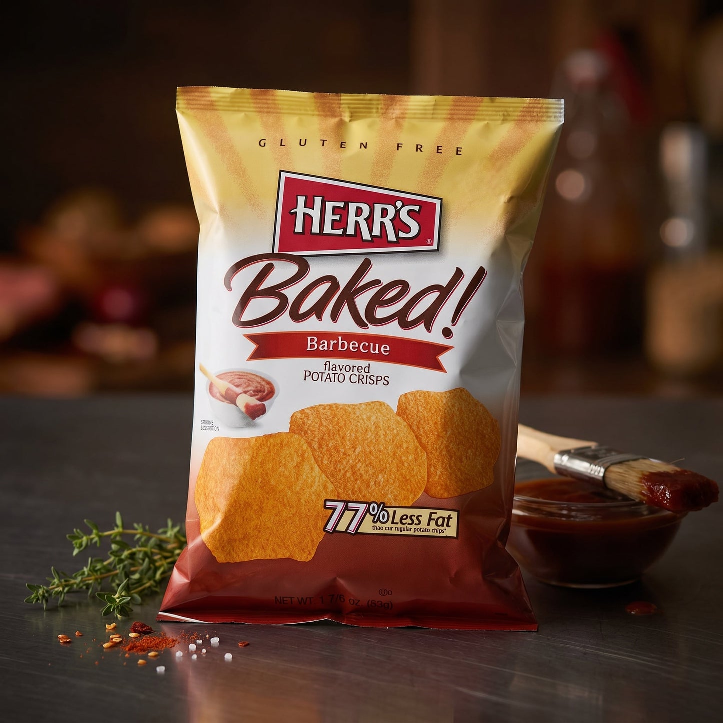 Herr's Baked BBQ Potato Crisps 1.875oz — fine scene