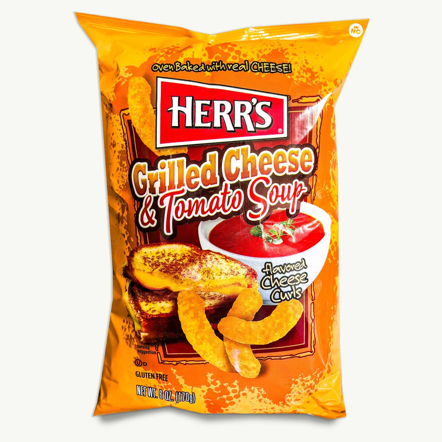 Herr's Grilled Cheese Tomato Soup Cheese Curls 6oz