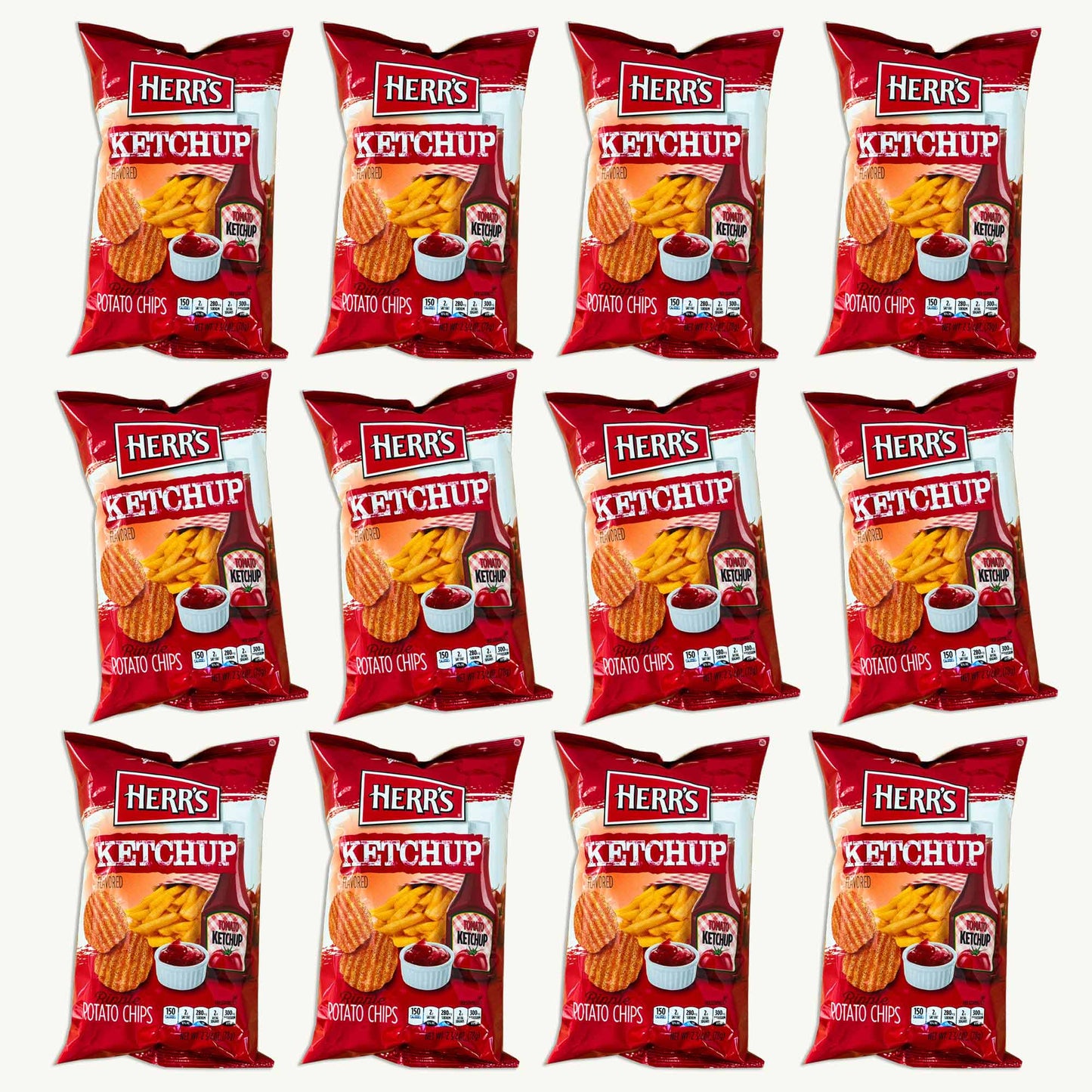 Herr's Ketchup Ripple Potato Chips 2.75oz