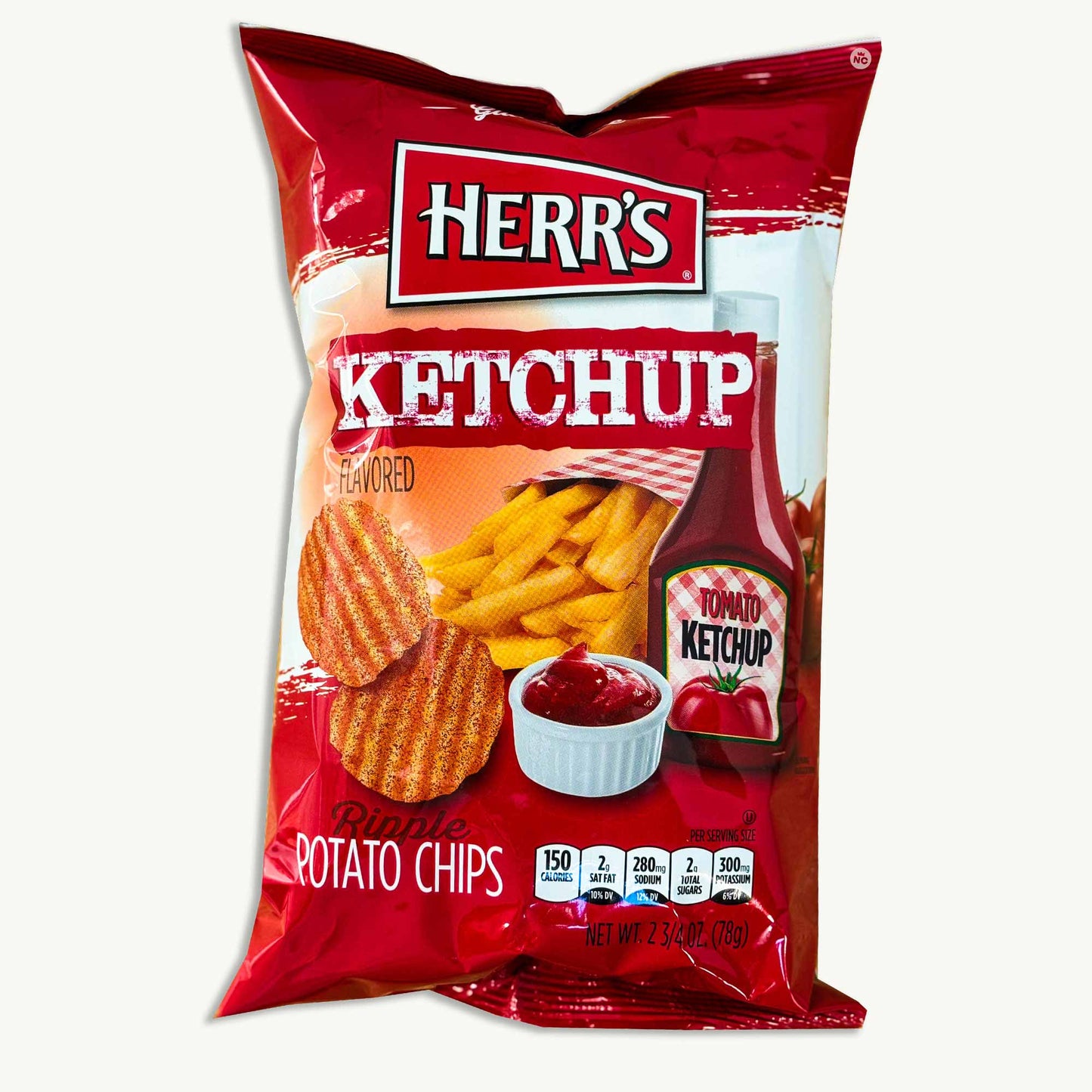 Herr's Ketchup Ripple Potato Chips 2.75oz