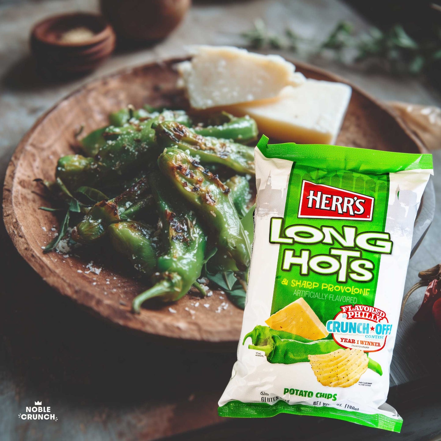 Herr's Long Hots Sharp Provolone Potato Chips 7oz