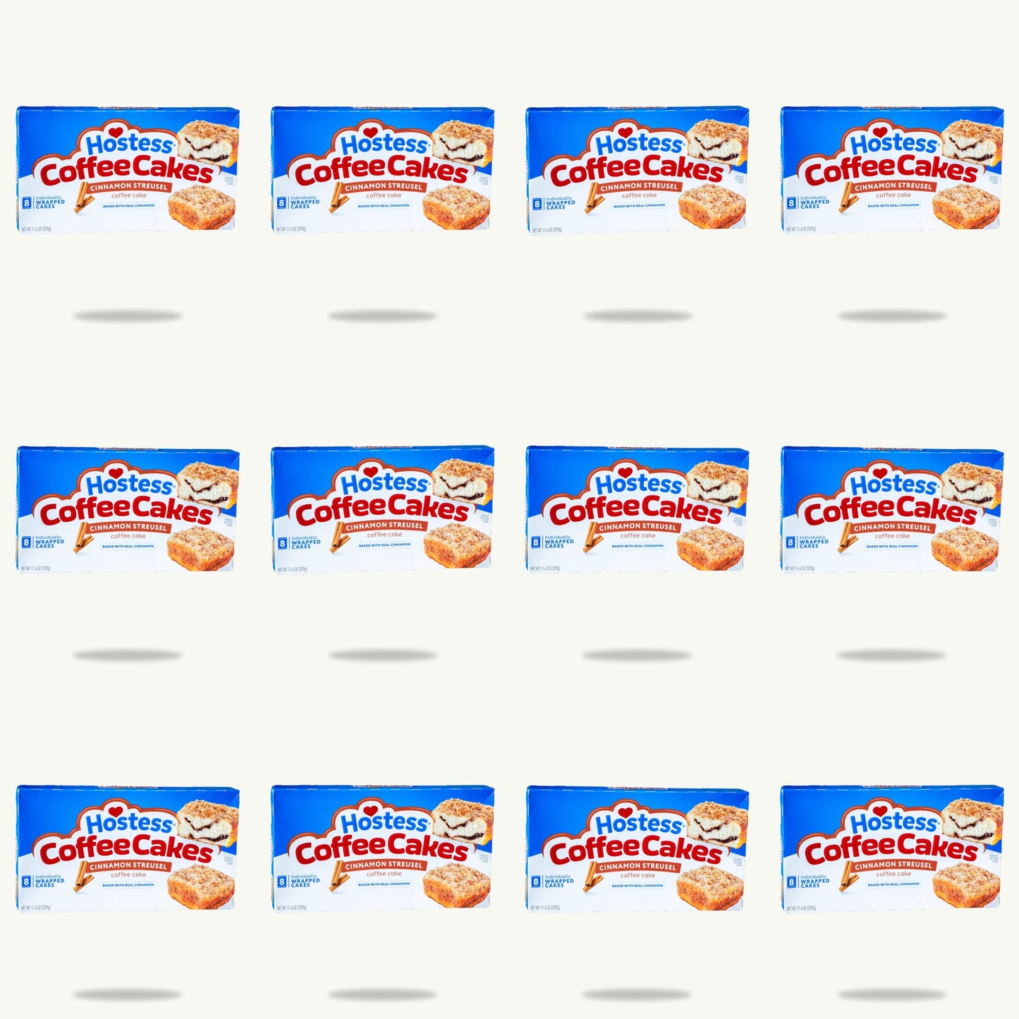 Hostess Coffee Cakes Cinnamon Streusel 8ct 11.6oz — 12-pack