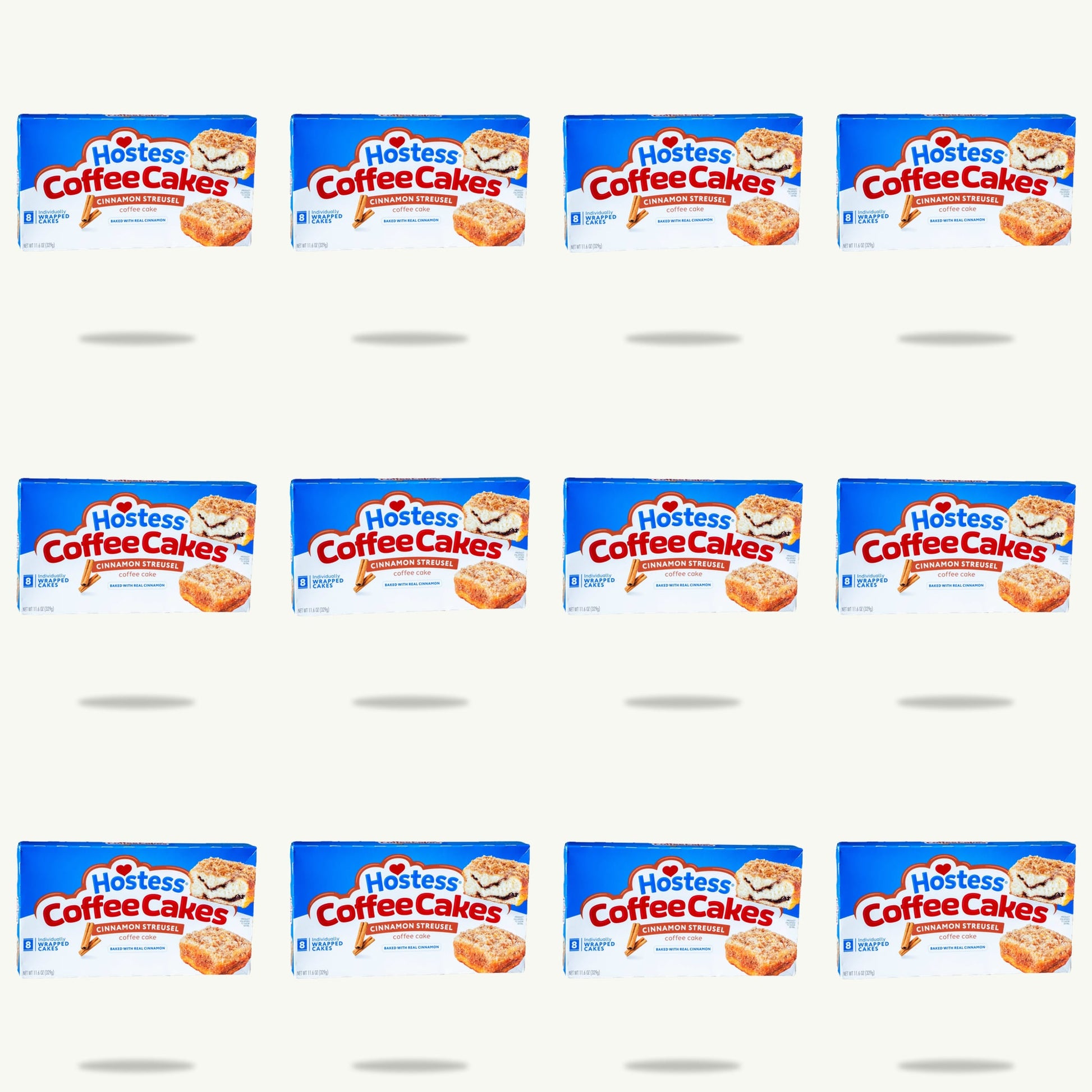 Hostess Coffee Cakes Cinnamon Streusel 8ct 11.6oz — 12-pack