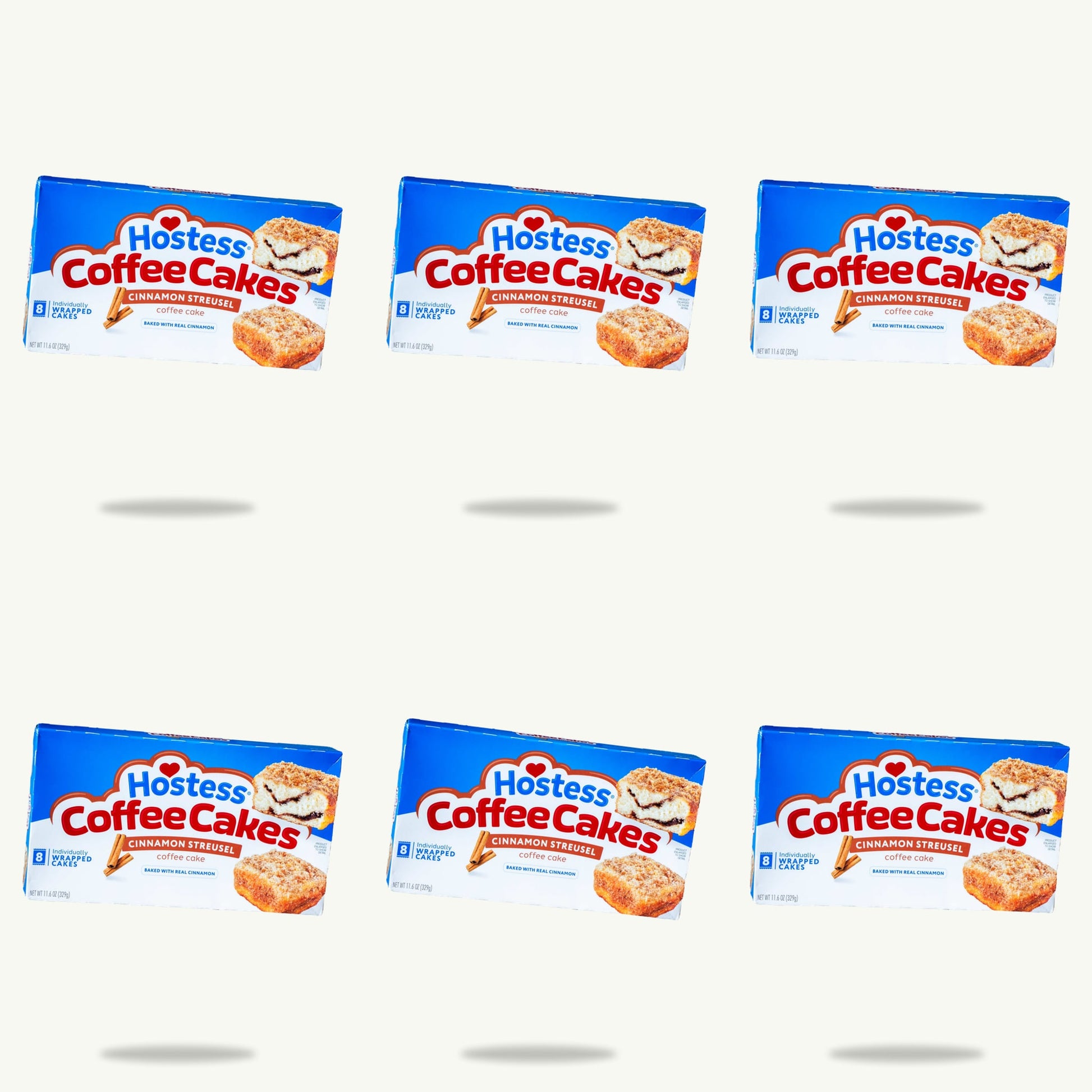 Hostess Coffee Cakes Cinnamon Streusel 8ct 11.6oz — 6-pack