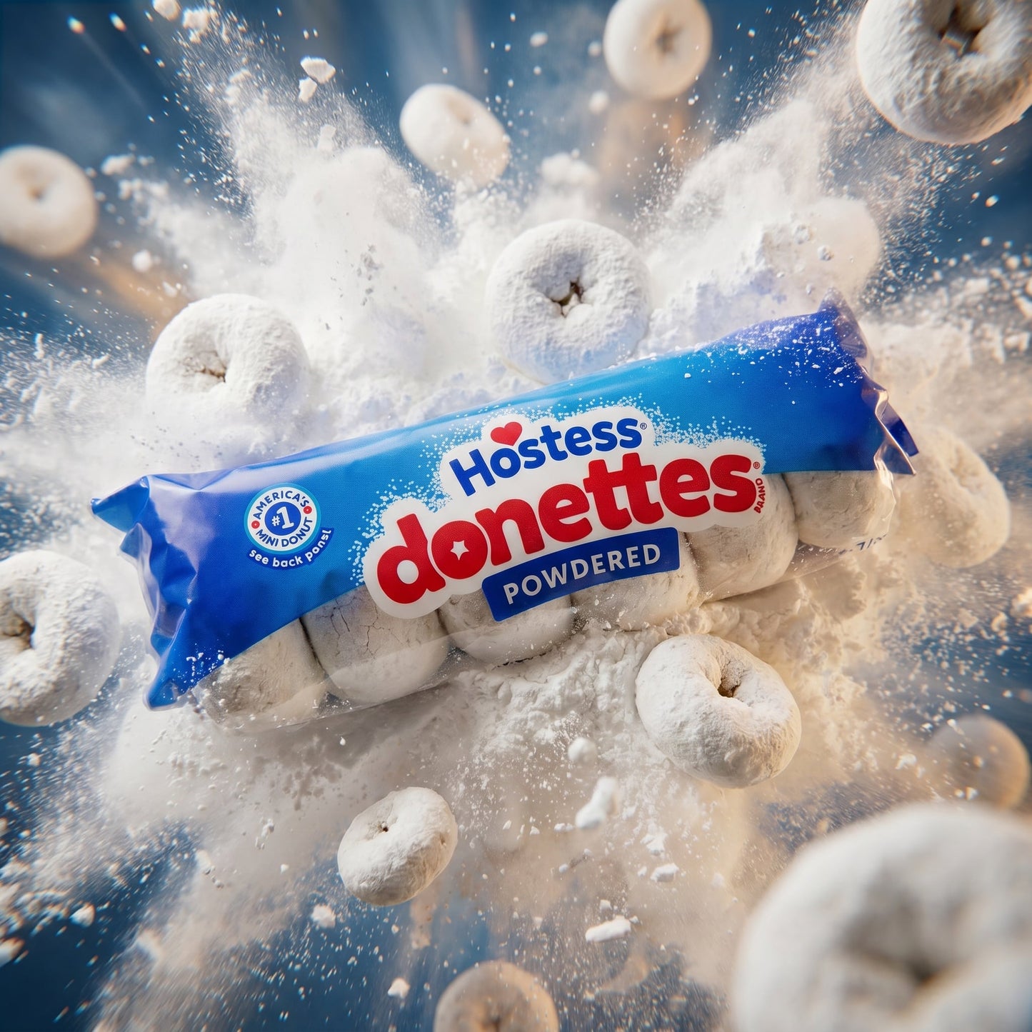 Hostess Powdered Donettes Mini Donuts 3oz — creative scene