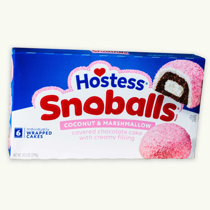 Hostess Snowballs Coconut Marshmallow Chocolate Cake (Pink) 10.5oz 6ct