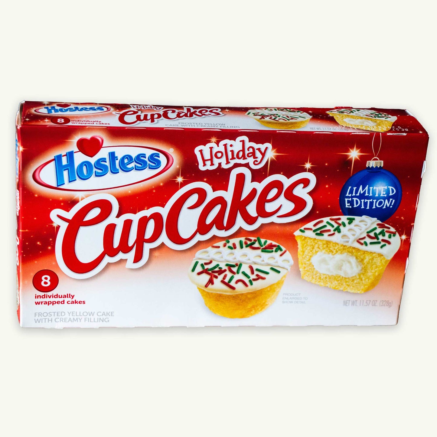 Hostess Holiday Christmas Vanilla Cupcakes Limited Edition 11.57oz 8ct