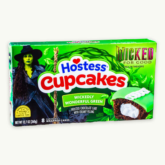 Hostess Wicked for Good Wickedly Wonderful Green Chocolate Cupcakes 12.7oz 8ct