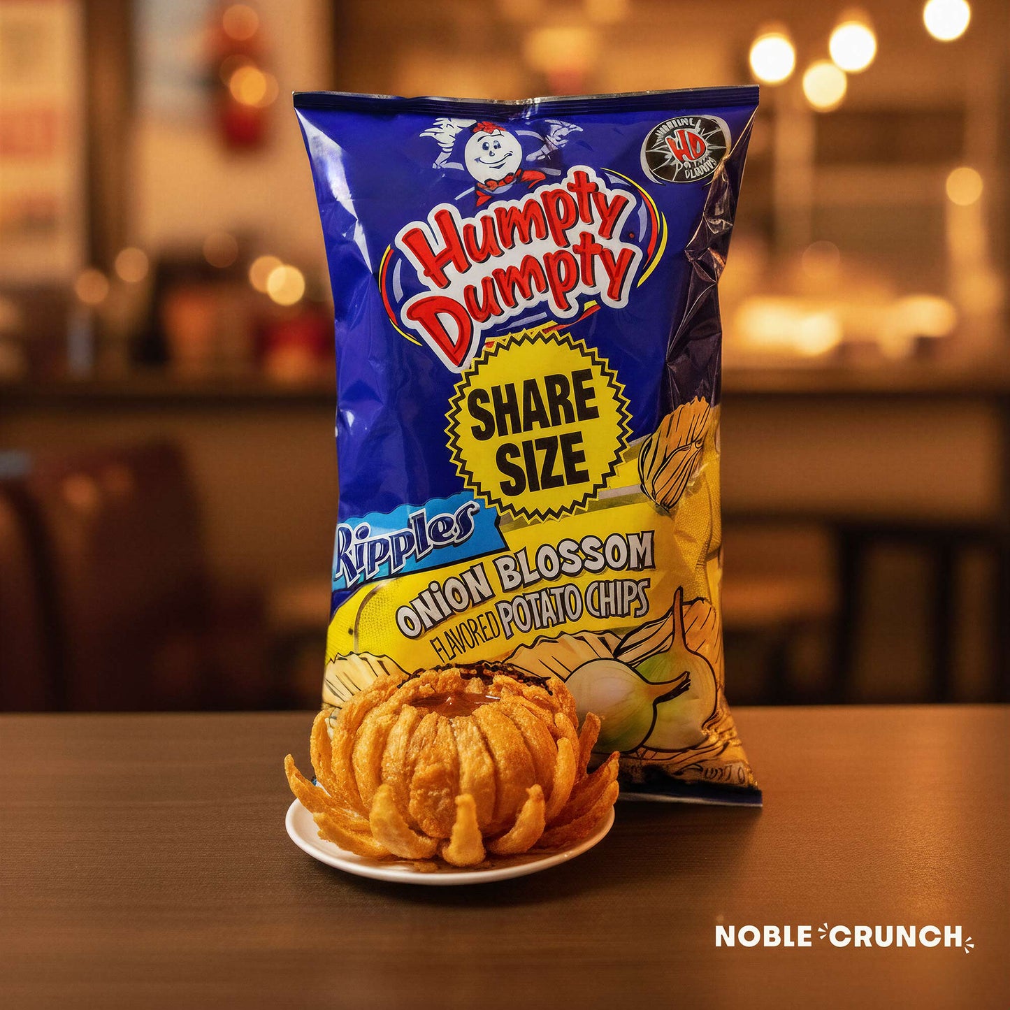 Humpty Dumpty Ripples Onion Blossom Potato Chips 8oz