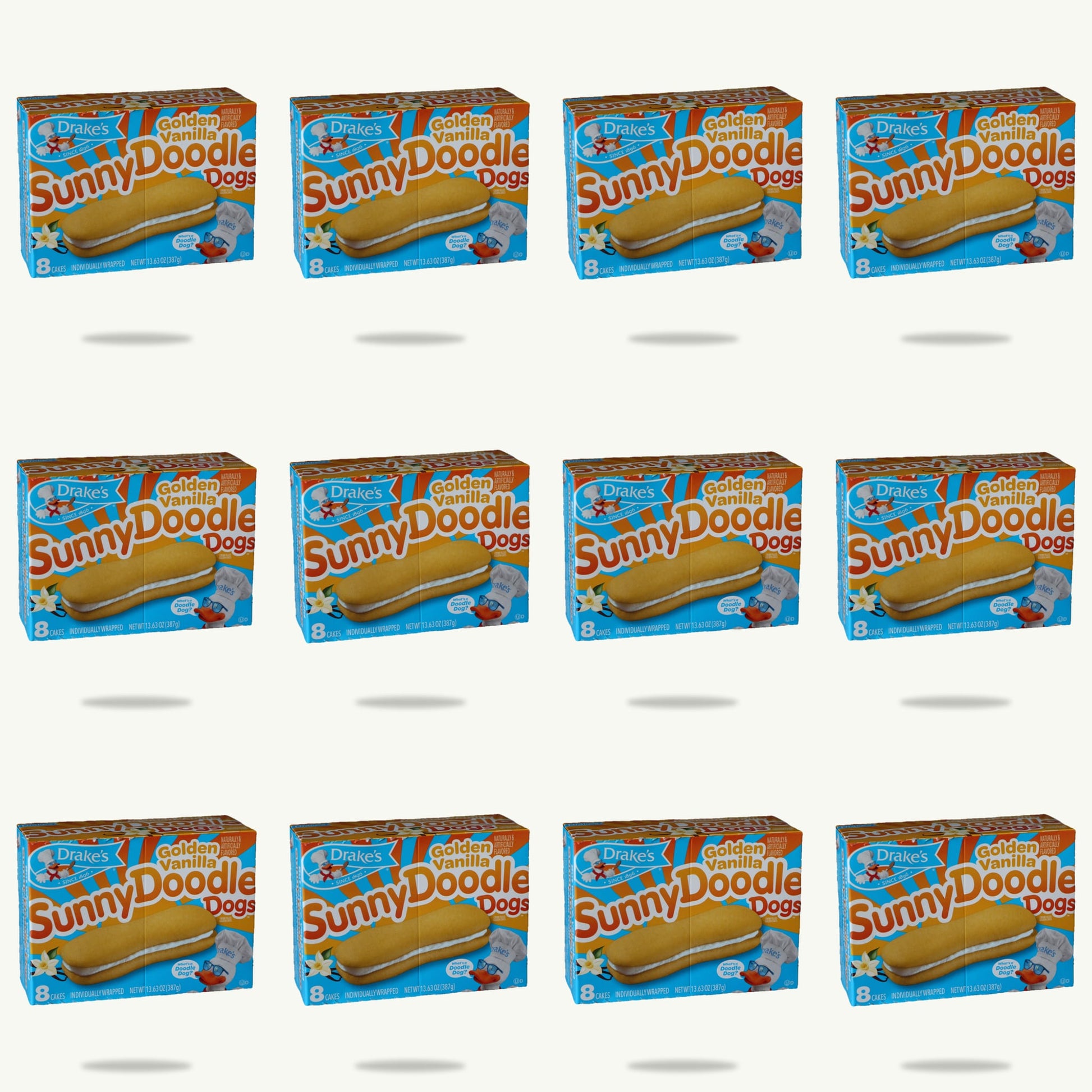 Drake's Golden Vanilla Sunny Doodle Dogs 8ct 13.63oz — 12-pack
