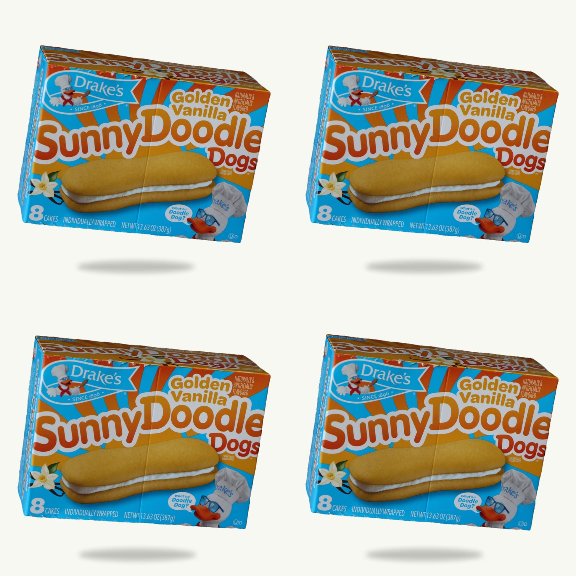 Drake's Golden Vanilla Sunny Doodle Dogs 8ct 13.63oz — 4-pack