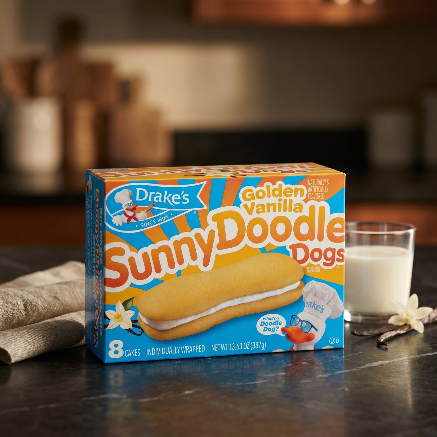 Drake's Golden Vanilla Sunny Doodle Dogs 8ct 13.63oz — fine scene