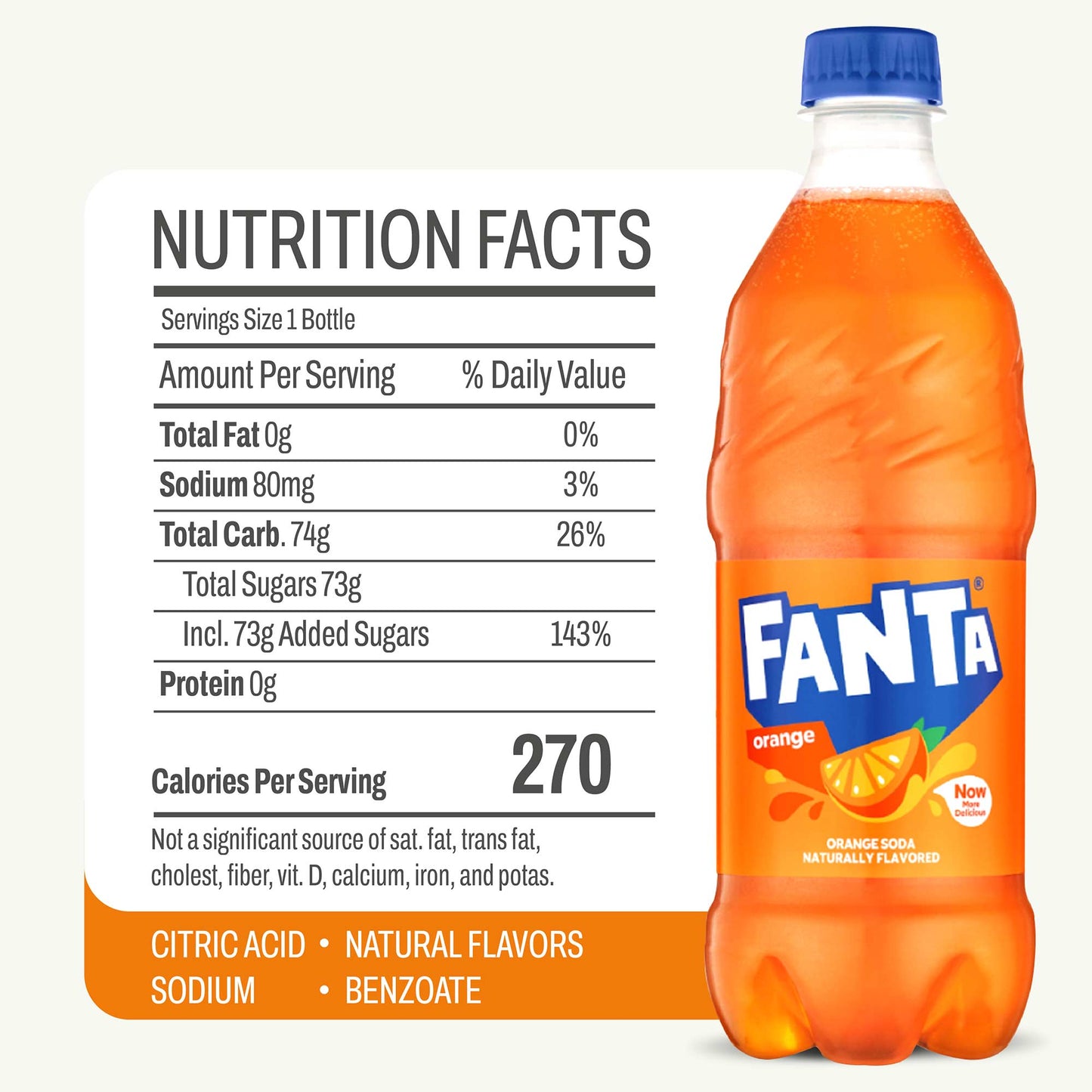 Fanta Orange Soda 20oz