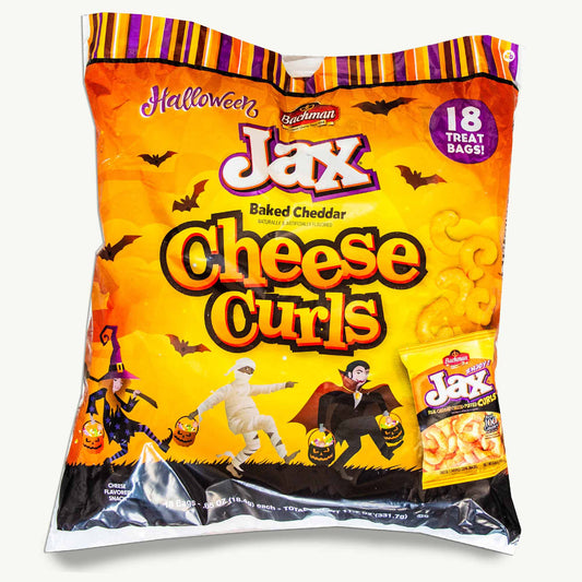 Bachman Jax Halloween Baked Cheddar Cheese Curls - 18, .65oz bags