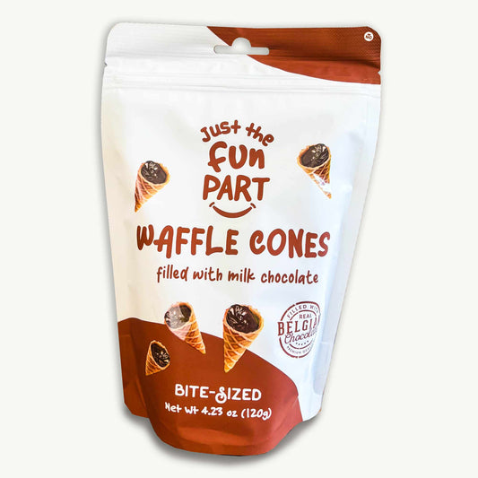 Just the Fun Part Milk Chocolate Waffle Cones 4.23oz