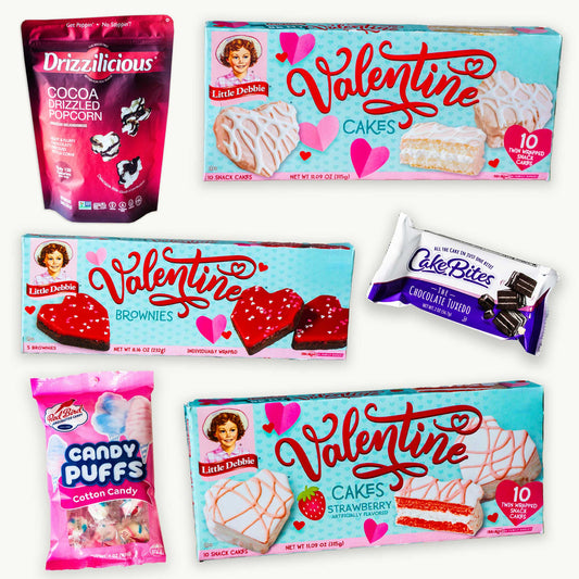 Little Debbie Valentine Snack Cake & Sweet Treat Variety Bundle 6 Packs