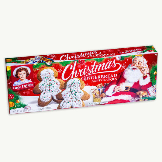 Little Debbie Christmas Gingerbread Soft Cookies 8ct 6oz