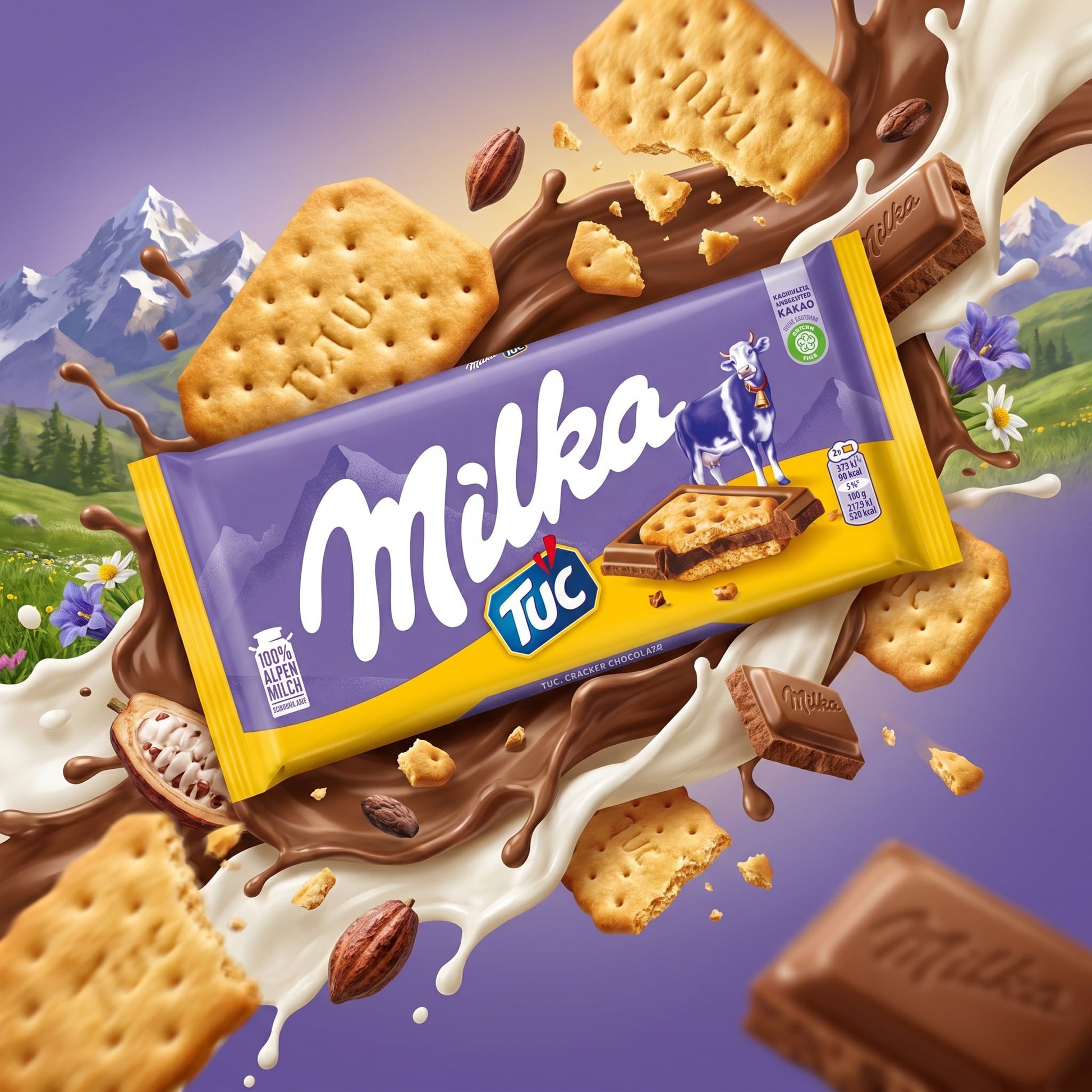 Milka Tuc Cracker Chocolate Candy Bar 90g — creative scene