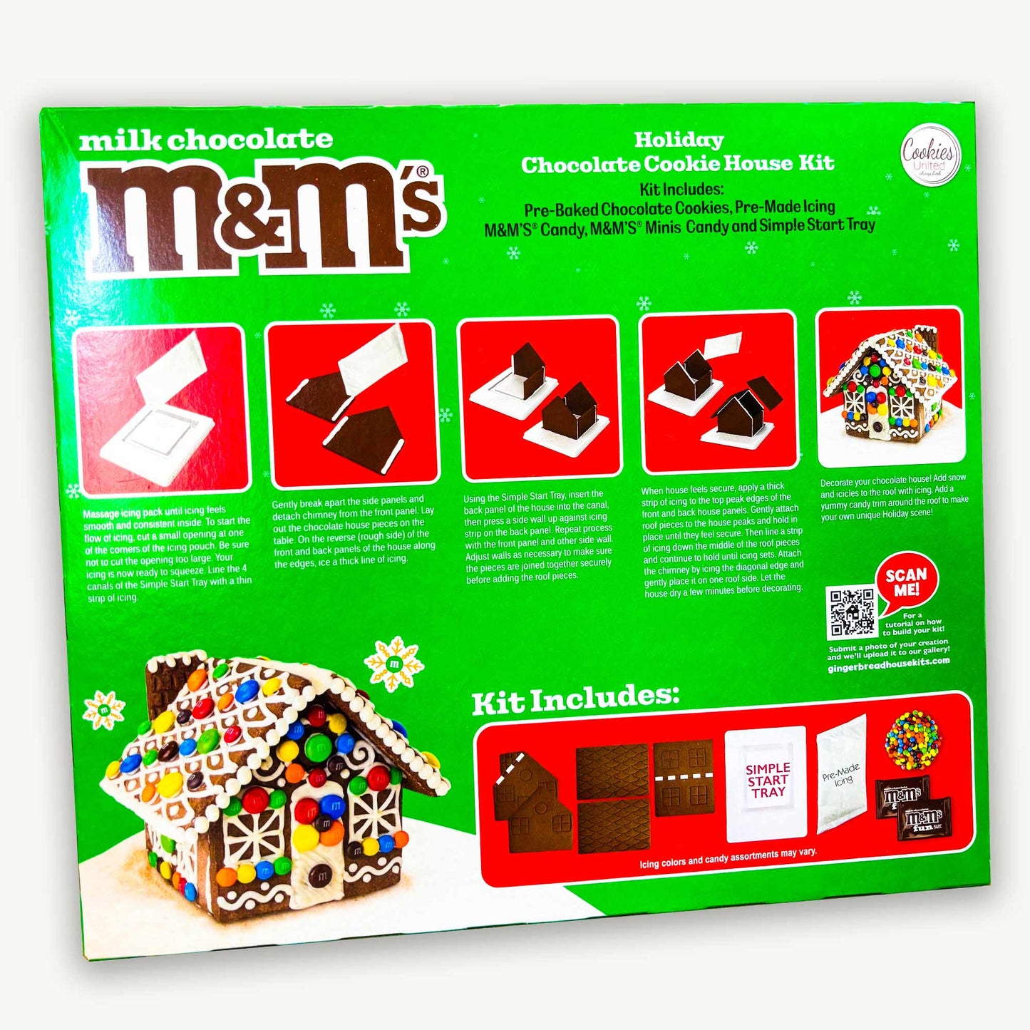 M&M Christmas Milk Chocolate Holiday Cookie House Kit 20.5oz