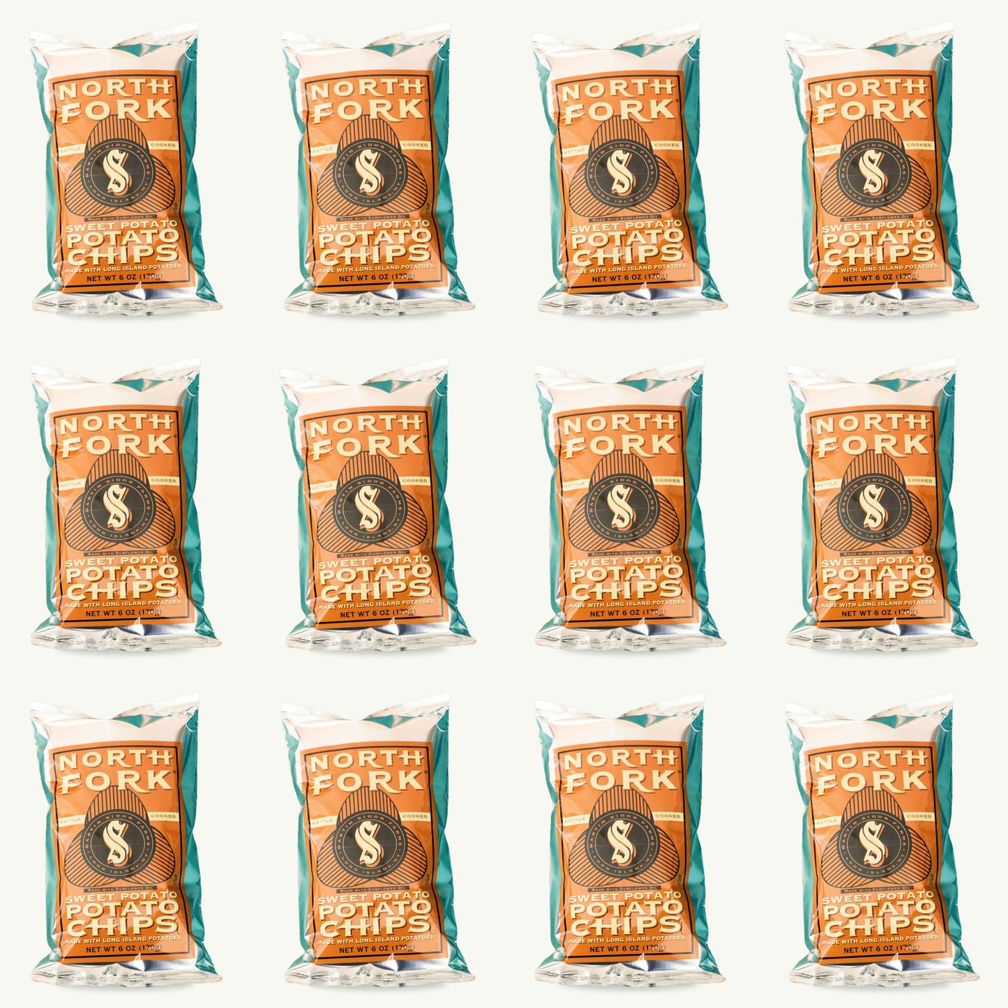 North Fork Sweet Potato Potato Chips 6 oz — 12-pack
