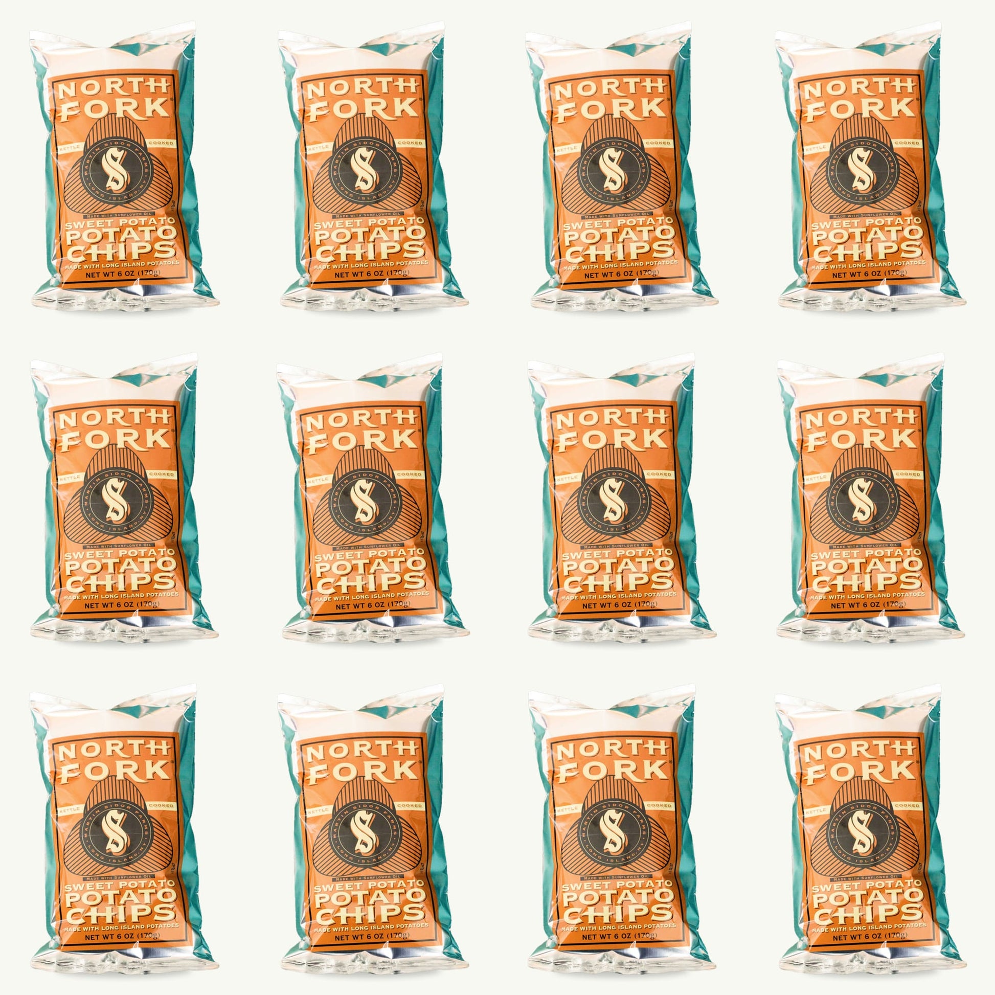 North Fork Sweet Potato Potato Chips 6 oz — 12-pack