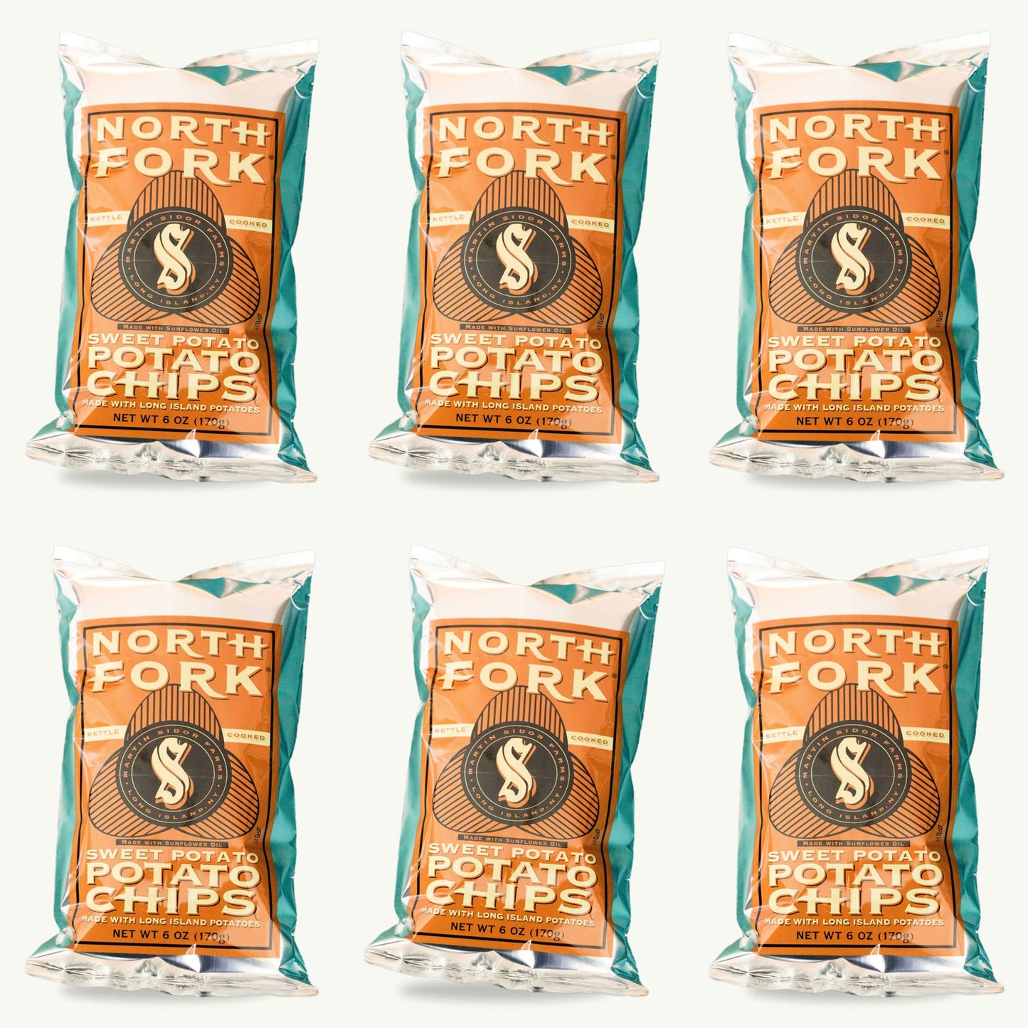 North Fork Sweet Potato Potato Chips 6 oz — 6-pack