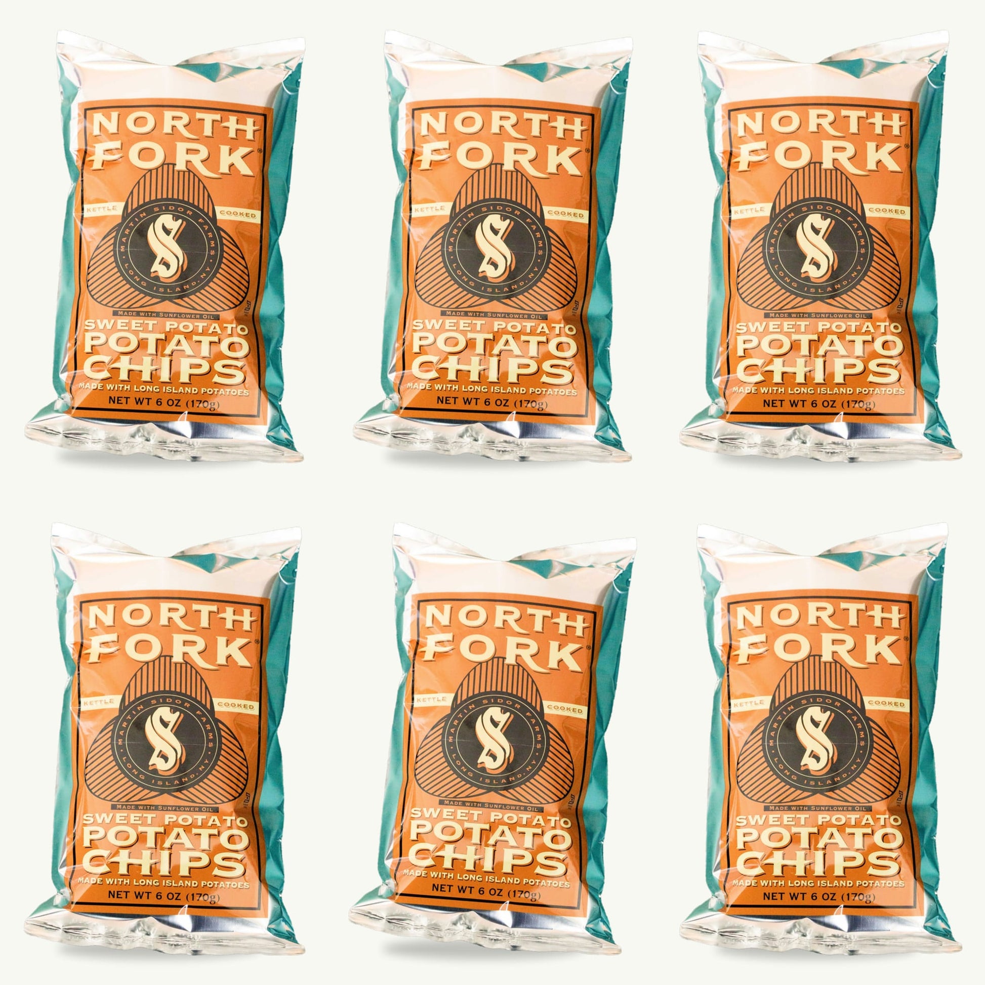 North Fork Sweet Potato Potato Chips 6 oz — 6-pack