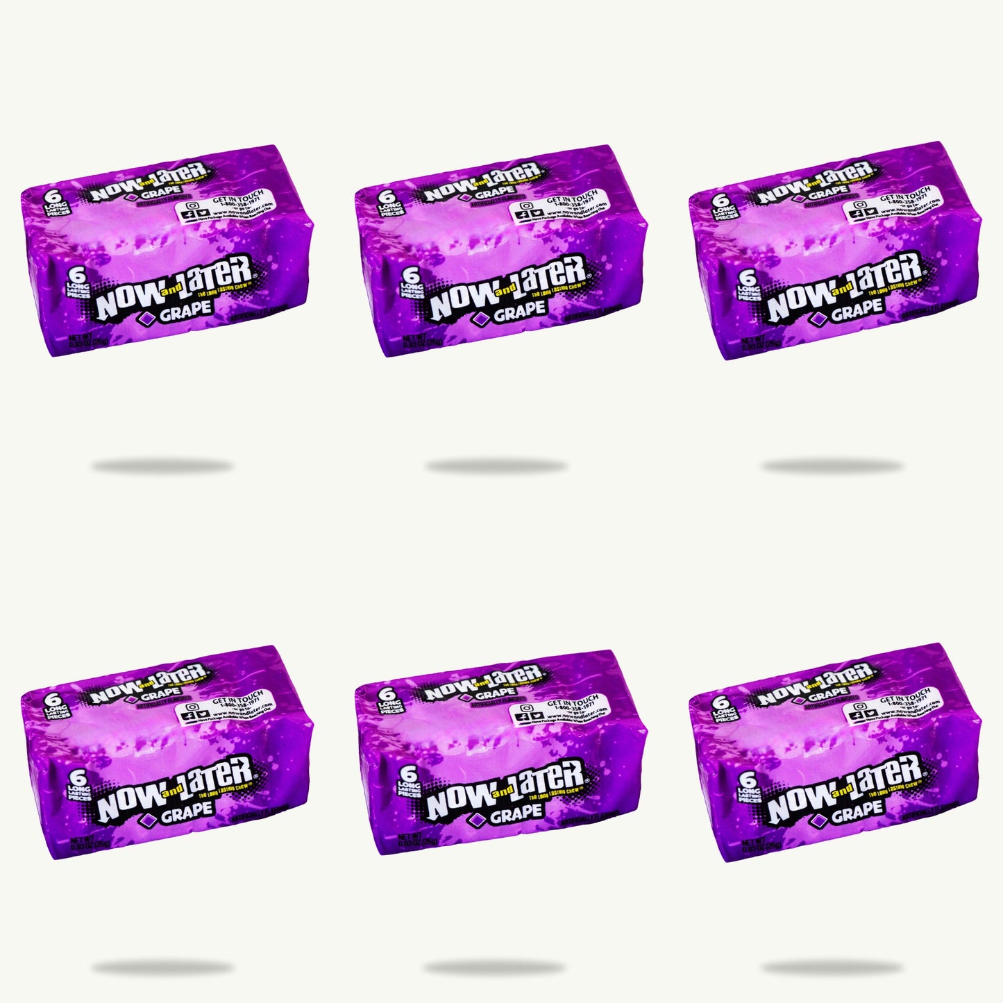 Now and Later Grape 0.93oz — 6-pack