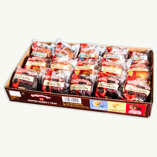 Otis Spunkmeyer Variety Pack Muffins - Chocolate Chocolate Chip, Wild Blueberry, Banana Nut -  4oz, 15 pack