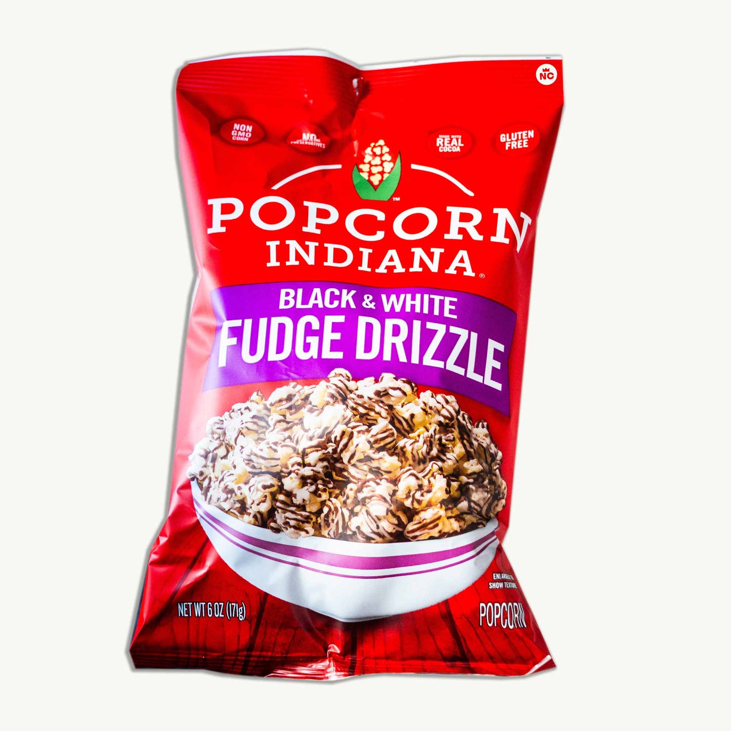 Popcorn Indiana Black and White Fudge Drizzle Popcorn 6oz