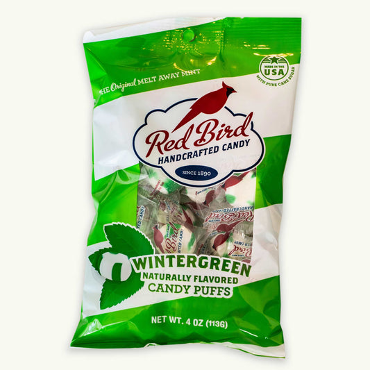 Red Bird Candy Puffs Wintergreen 4oz