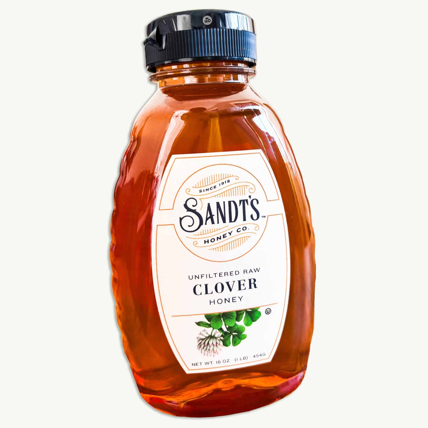 Sandt's Unfiltered Raw Clover Honey 16oz