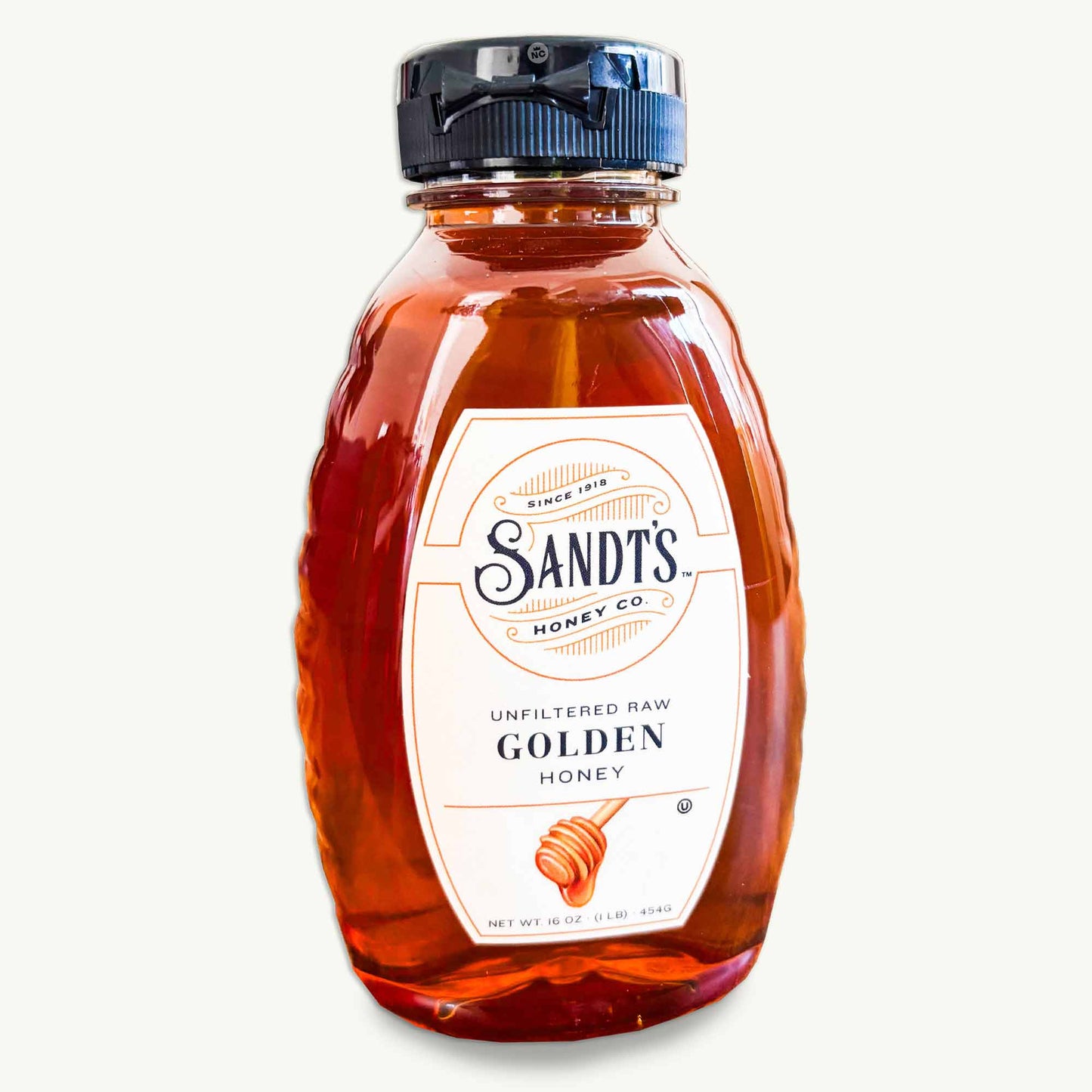 Sandt's Unfiltered Raw Golden Honey 16oz