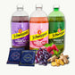 Schweppes Ginger Ale 2 Liter Variety Pack - Dry Grape - Raspberry - Traditional - Peach, Lemon Organic Yerba Mate Tea (2 teabags)