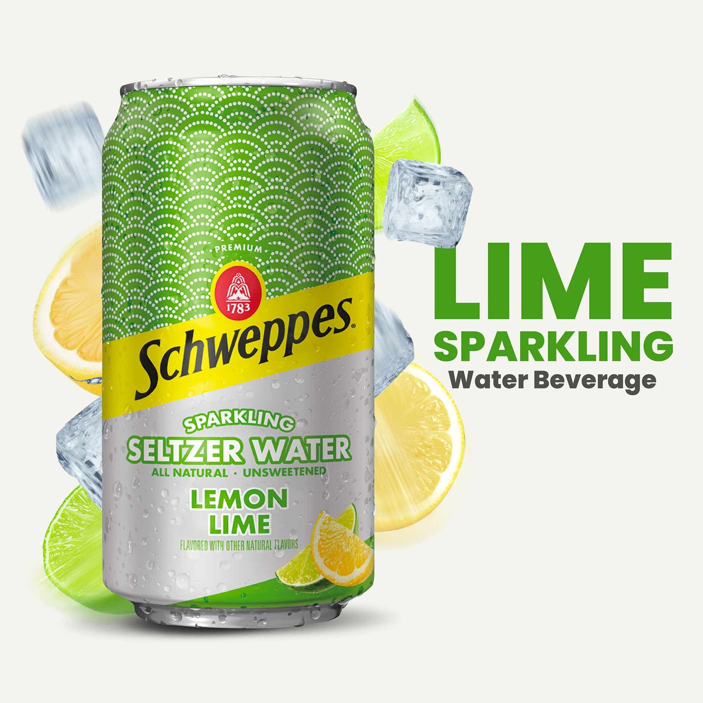 Schweppes Lemon Lime Sparkling Seltzer Water 12oz