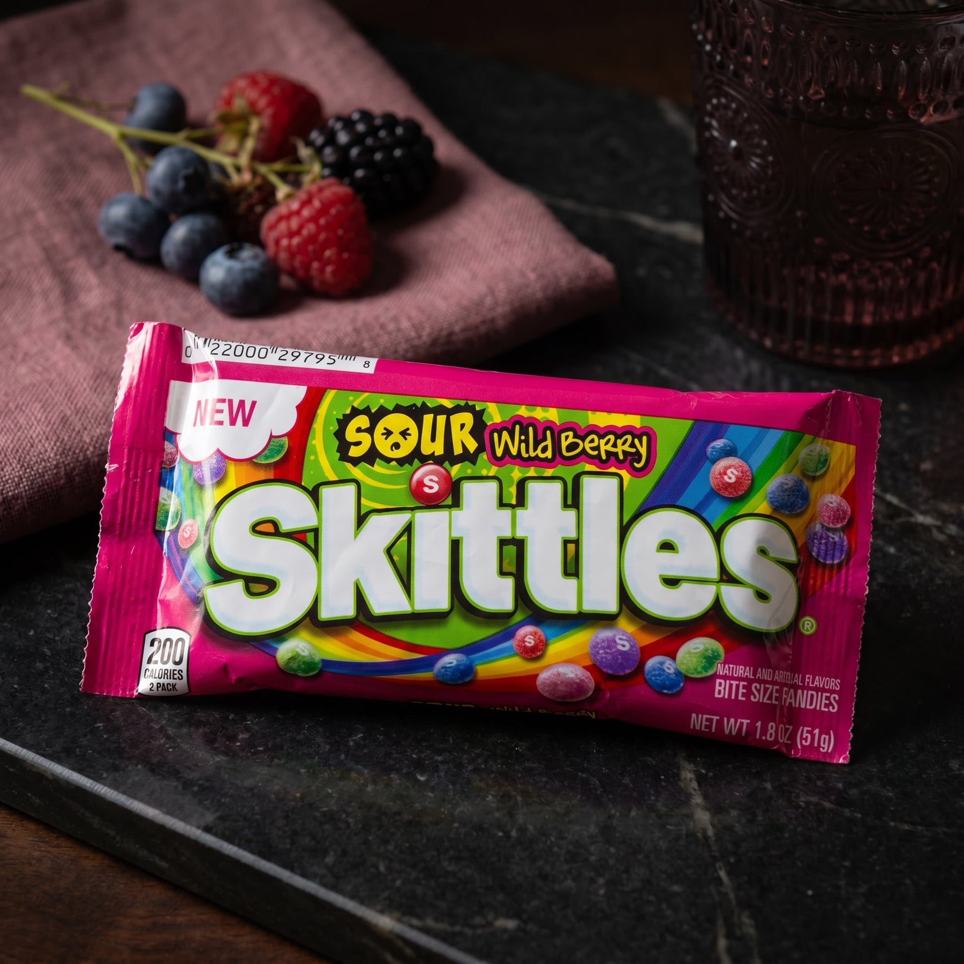 Skittles Sour Wild Berry Candy 1.8oz — fine scene