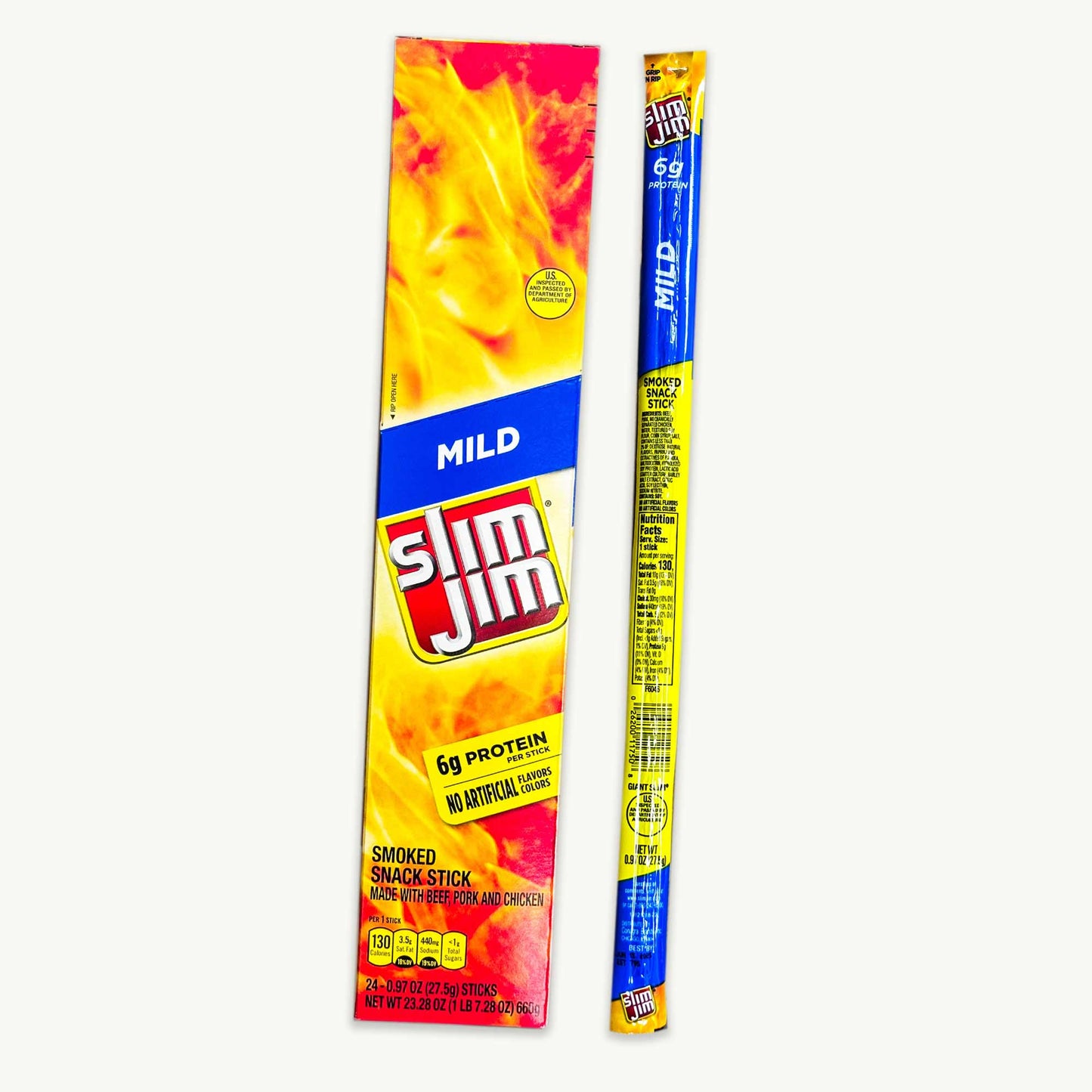 Slim Jim Giant Mild Beef Jerky Meat Stick 0.97oz