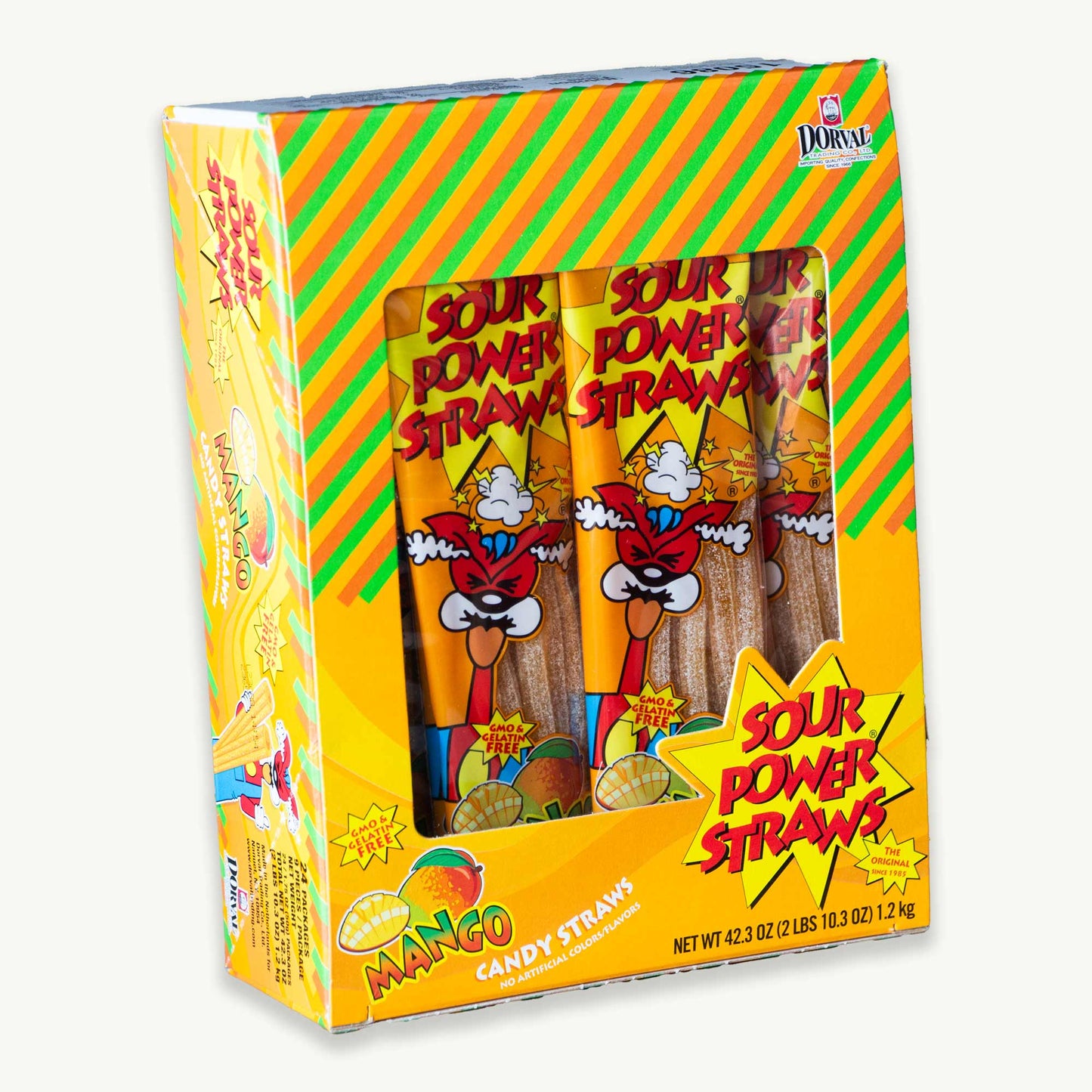 Mango Sour Power Candy Straws 1.75oz