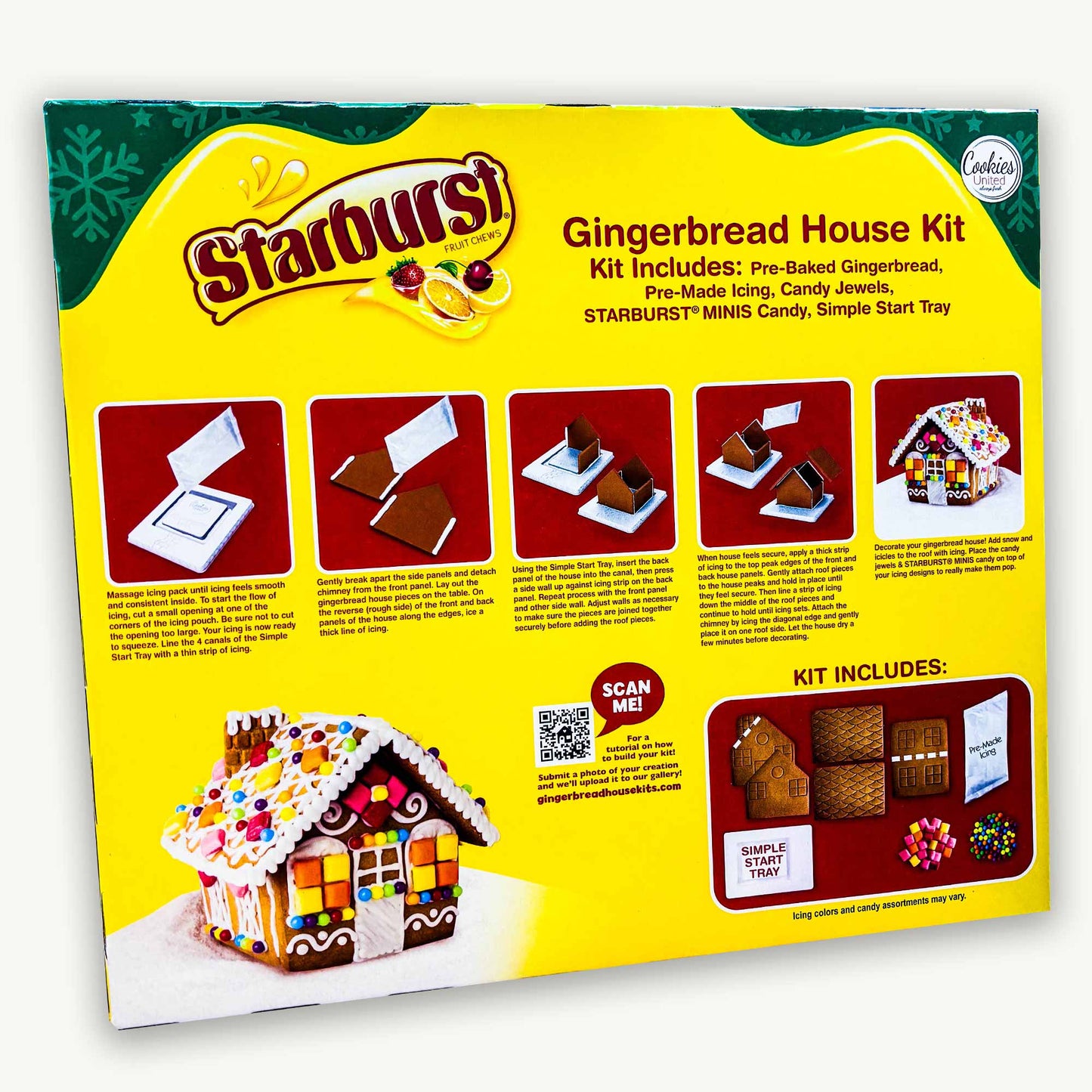 Starburst Holiday Christmas Gingerbread House Kit 20.5oz