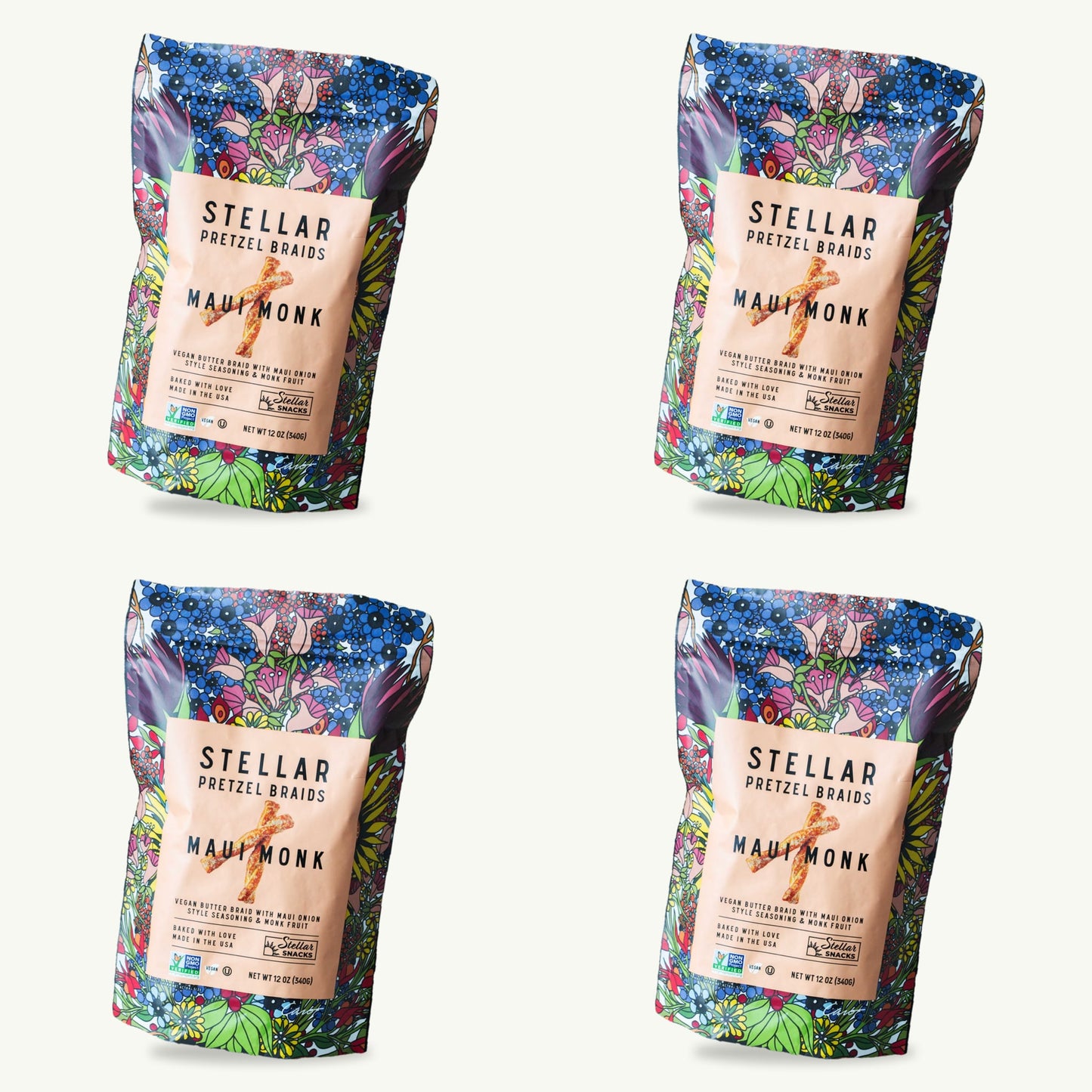 Stellar Pretzels Brand Maui Monk 12oz — 4-pack