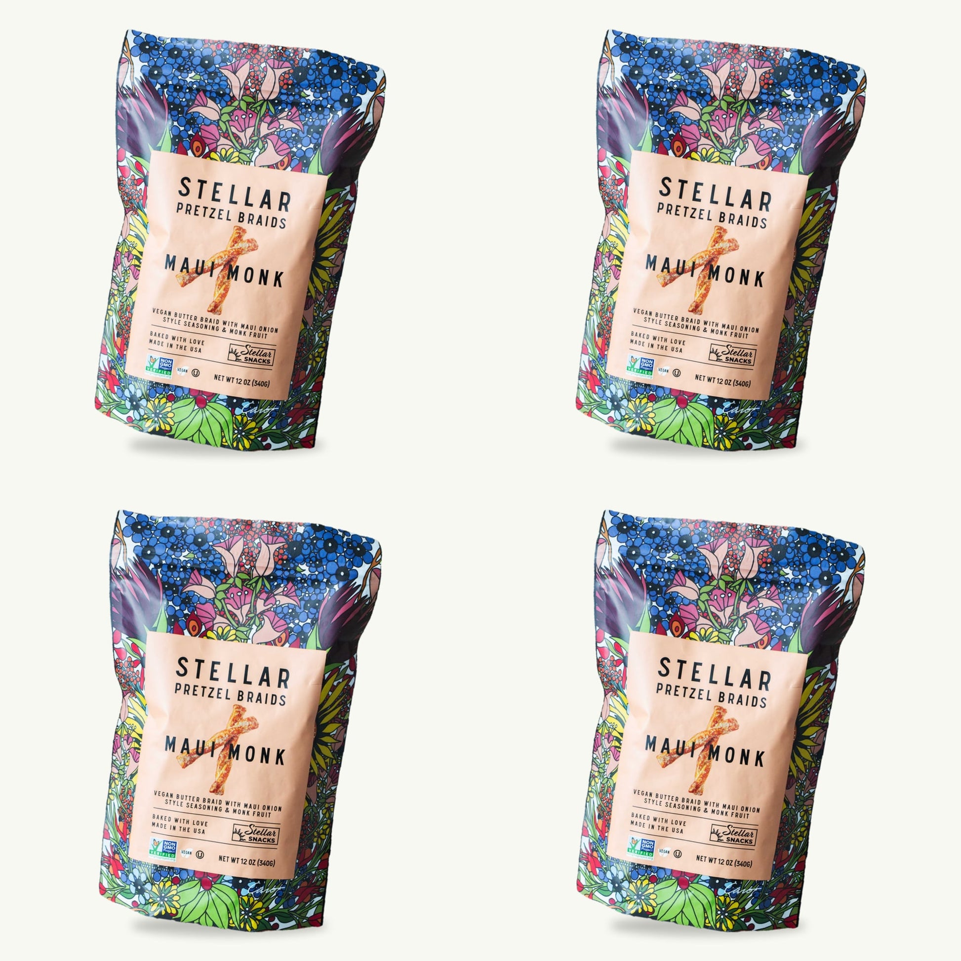 Stellar Pretzels Brand Maui Monk 12oz — 4-pack