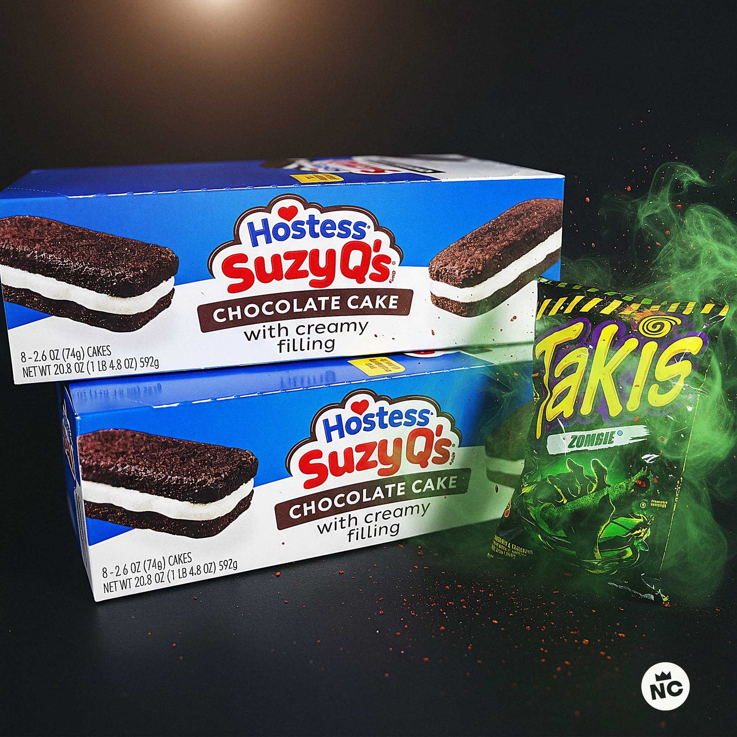 Hostess Suzy Q’s Chocolate Cakes (16, 2.6oz Cakes) + Takis Zombie Tortilla Chips 9.9oz
